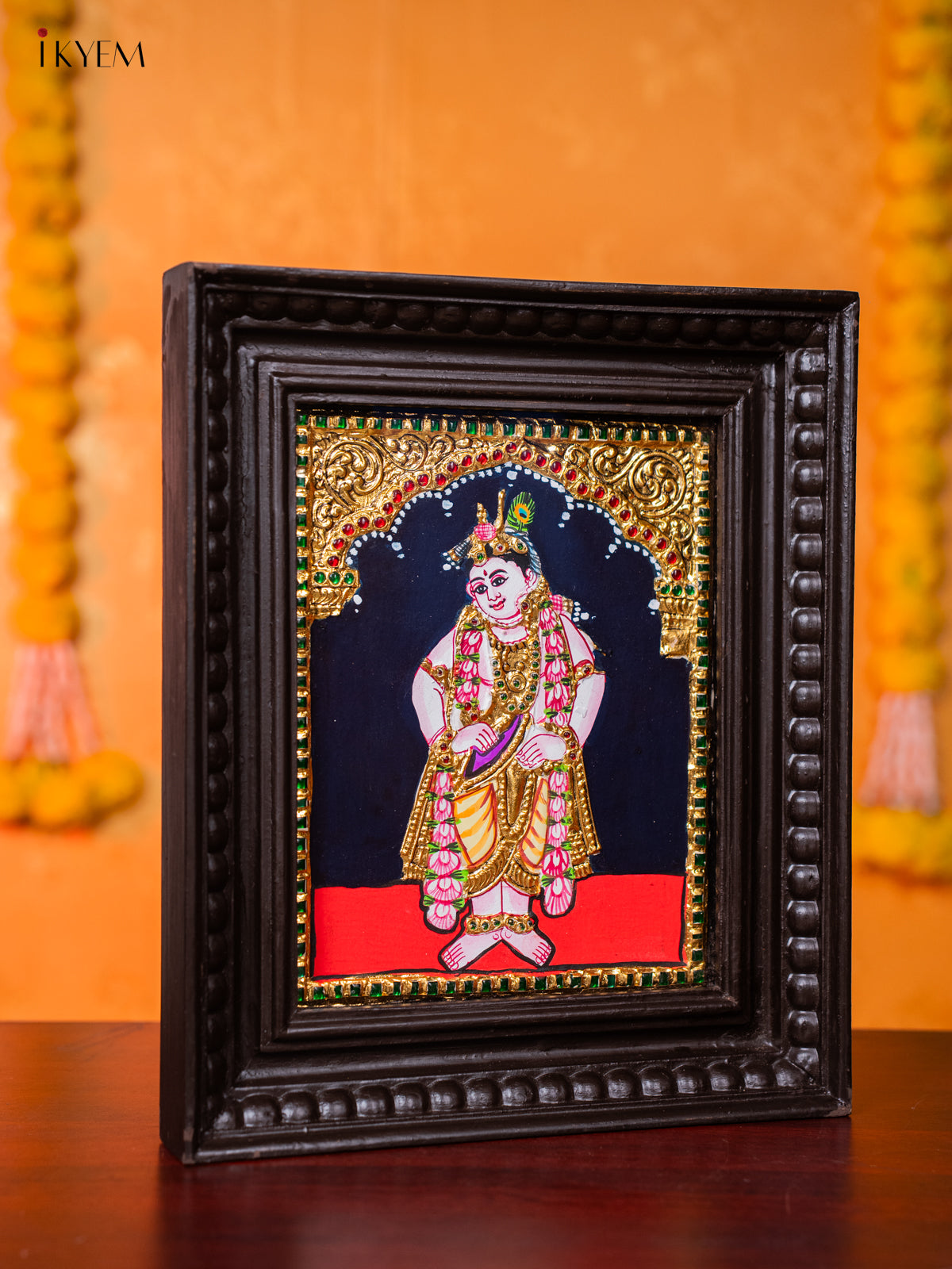 Devotional Lord BalaKrishna Tanjore painting 3