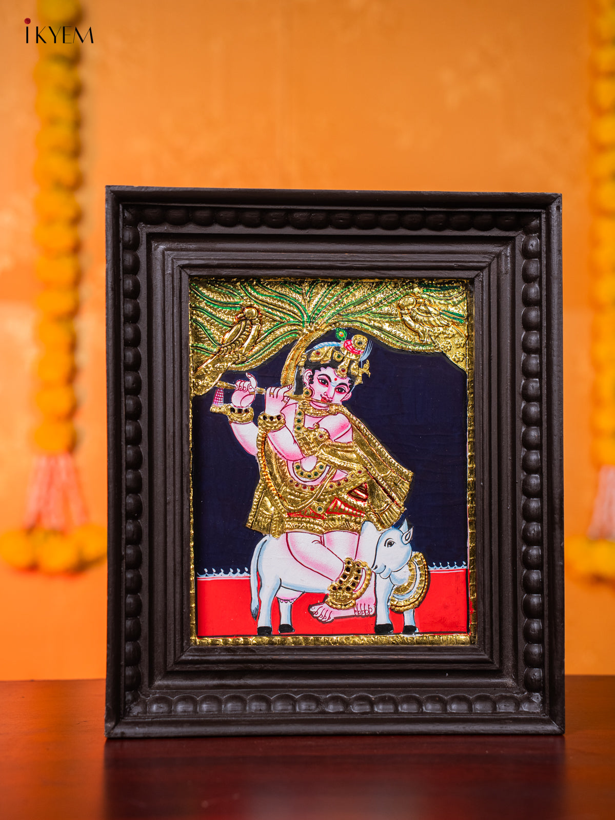 Serene Gopala Krishna Tanjore painting