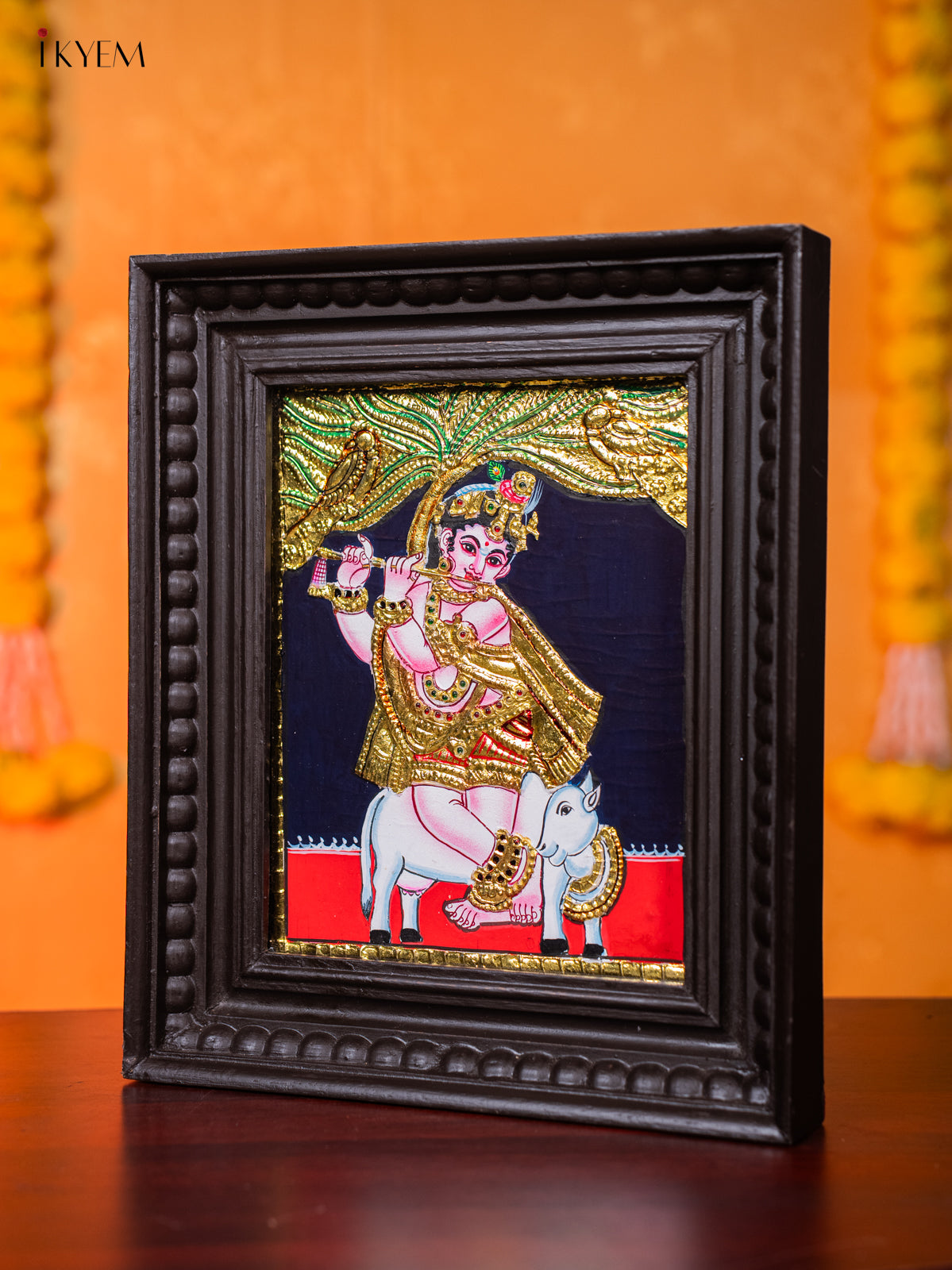 Serene Gopala Krishna Tanjore painting 1