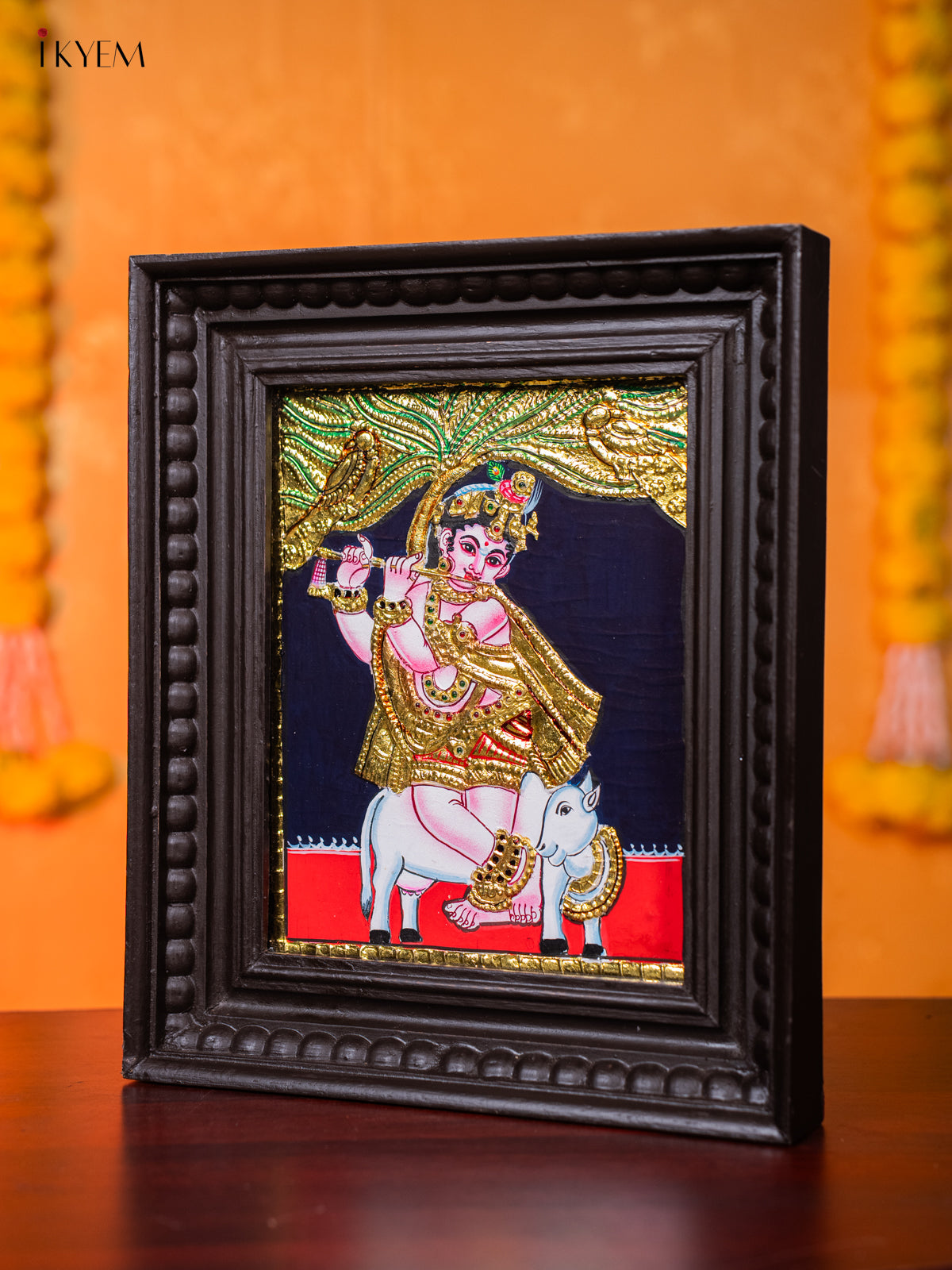 Serene Gopala Krishna Tanjore painting 1