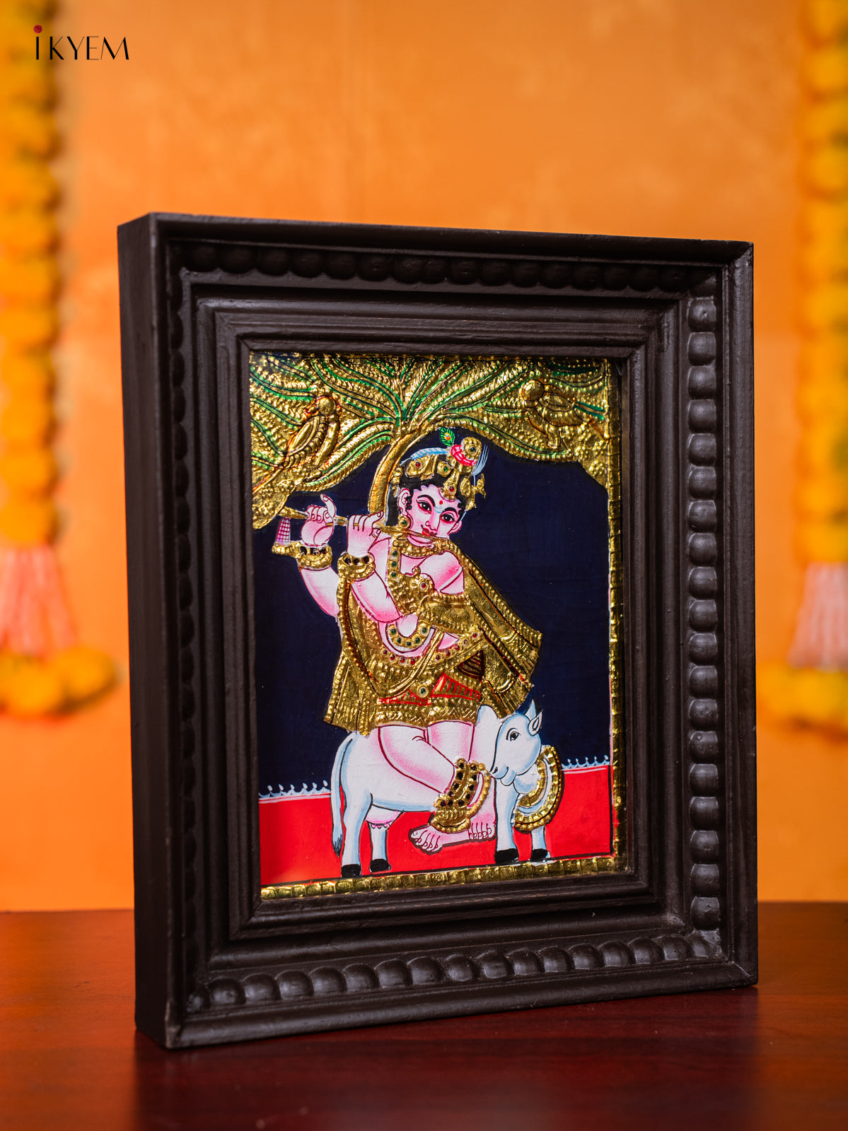 Serene Gopala Krishna Tanjore painting 3