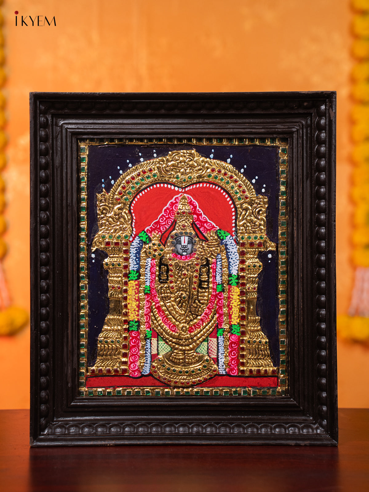 Stunning Lord Venkatachalapathy Thanajvur painting