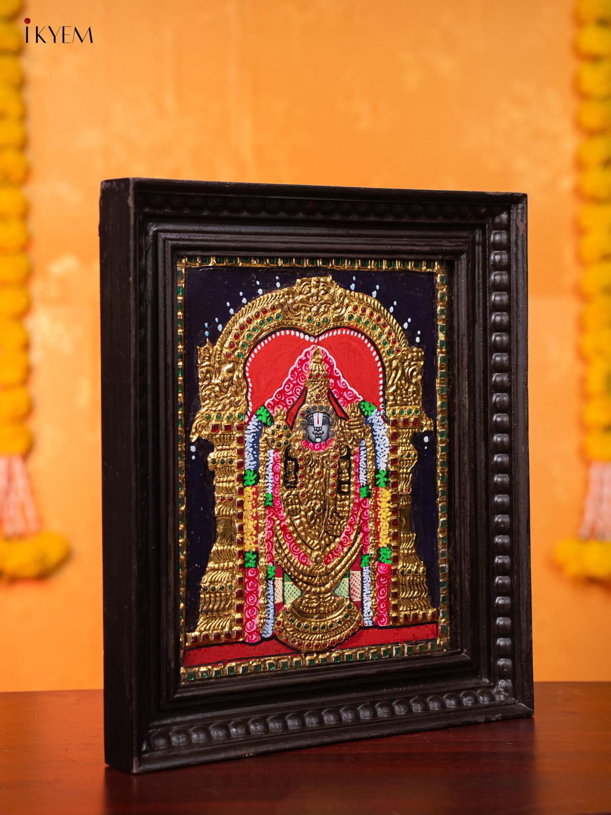 Stunning Lord Venkatachalapathy Thanajvur painting 1