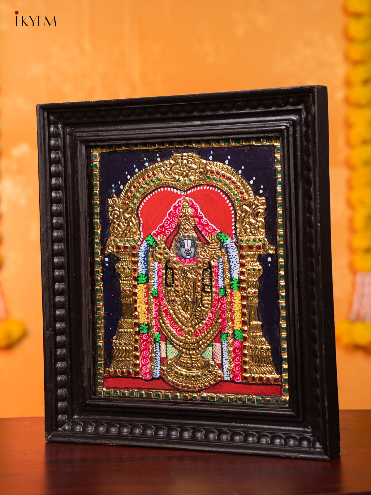 Stunning Lord Venkatachalapathy Thanajvur painting 3