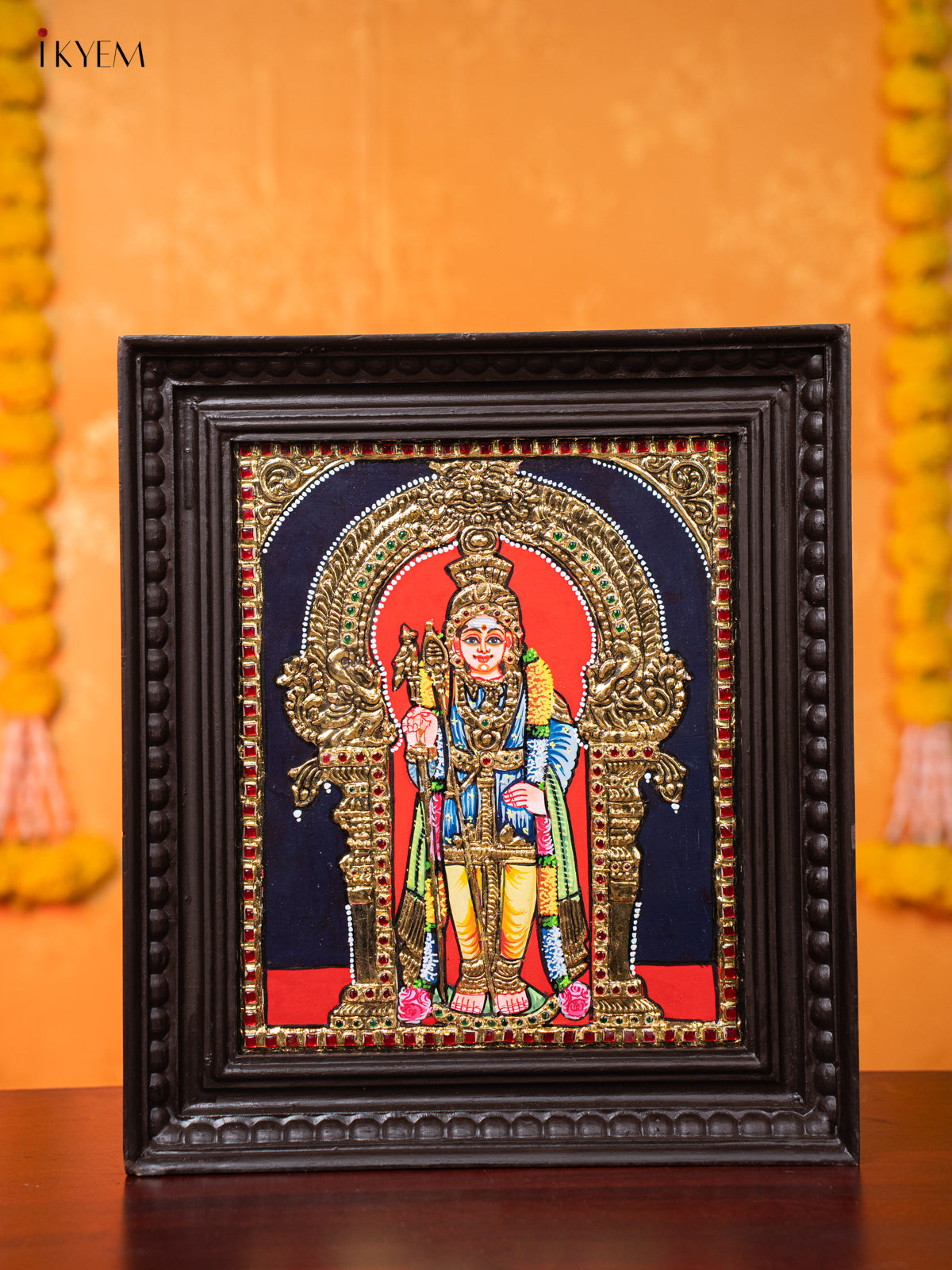 Divine Lord Murugan Thanjavur painting