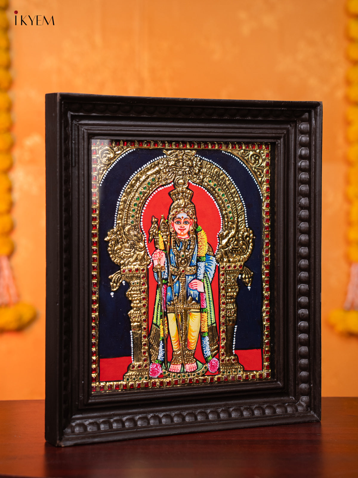 Divine Lord Murugan Thanjavur painting 1