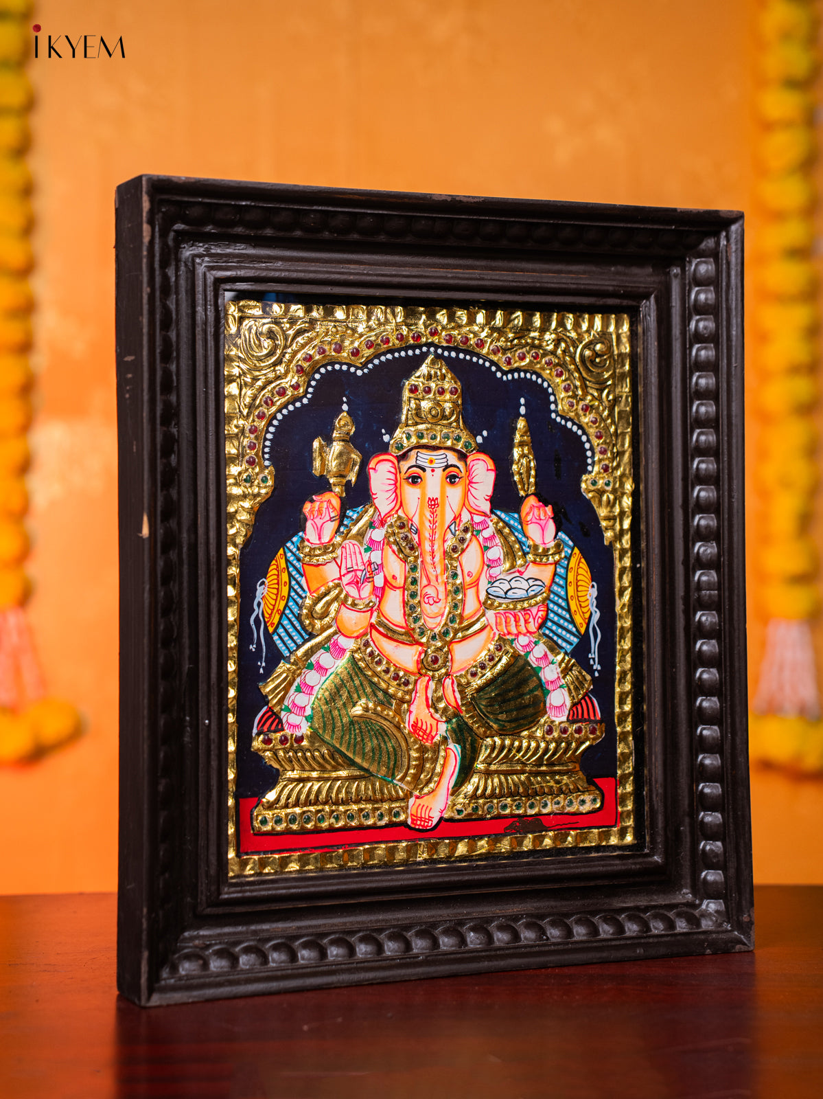 Divine Lord Ganapathy Thanjavur painting 4