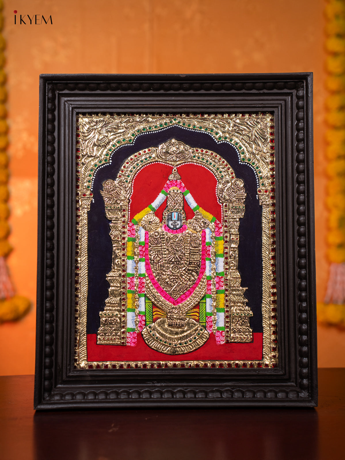 Brilliant Lord Venkatachalapathy Thanjavur painting