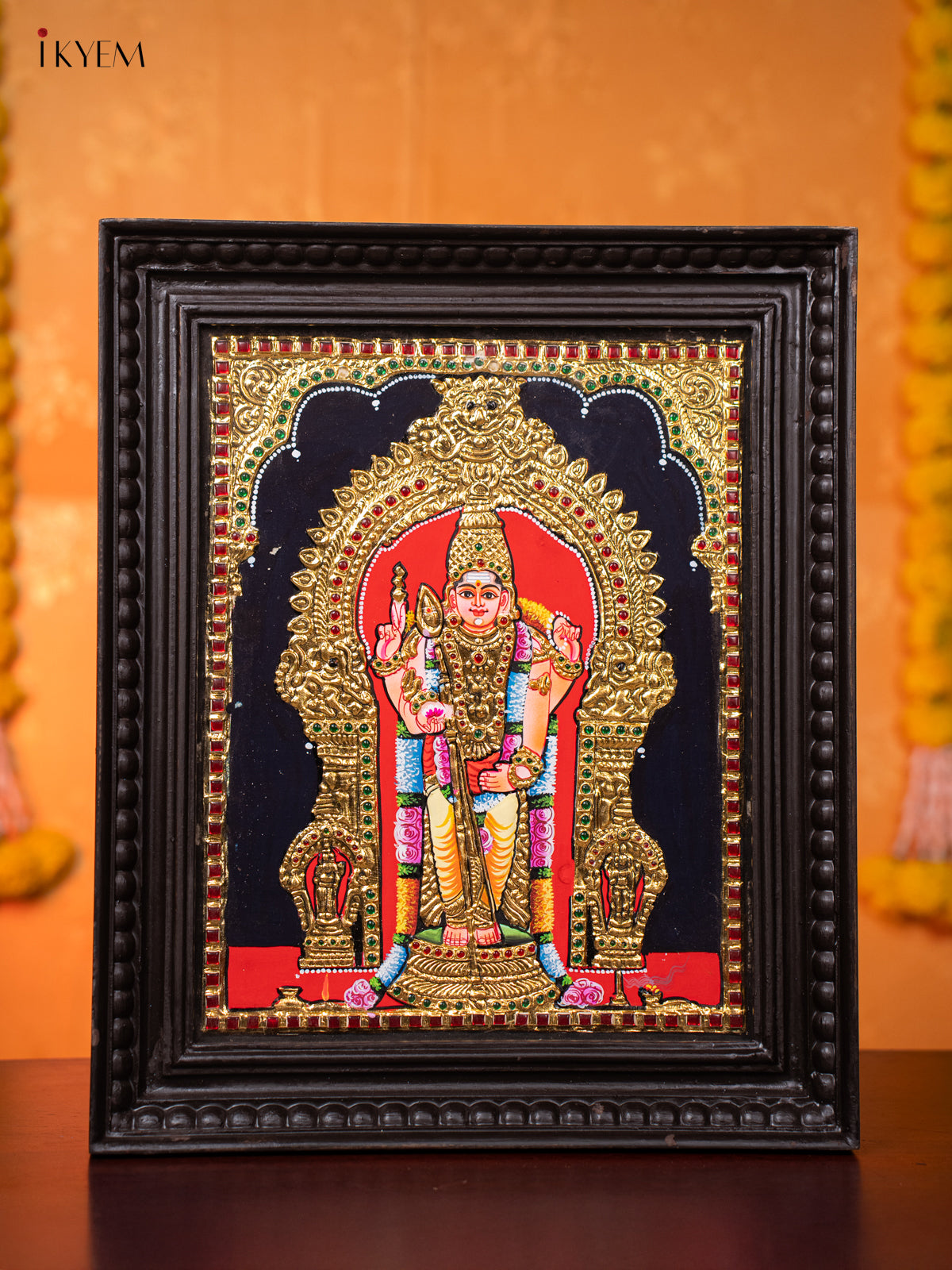 Artistic Lord Murugar Thanjavur painting 1