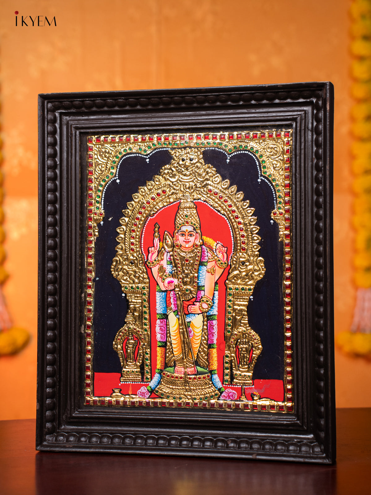 Artistic Lord Murugar Thanjavur painting 5