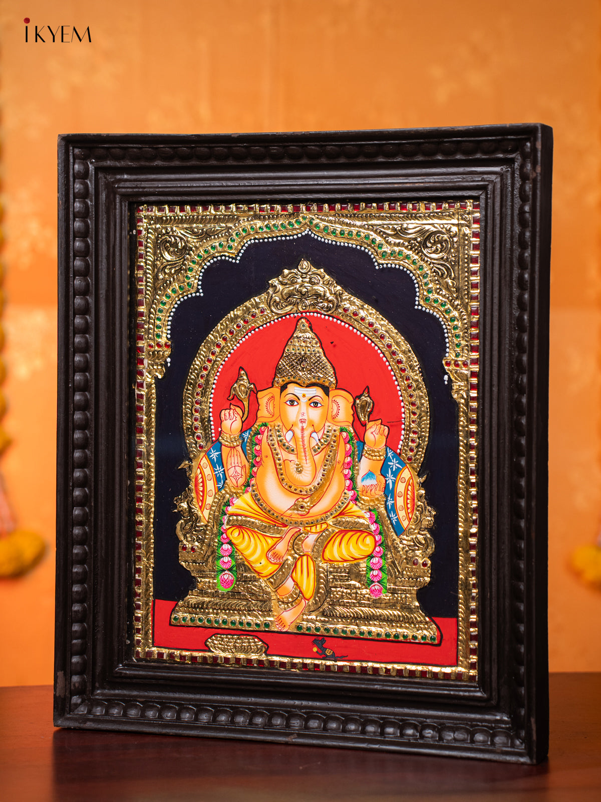 Magnificent Lord Ganapathy Tanjore painting 1