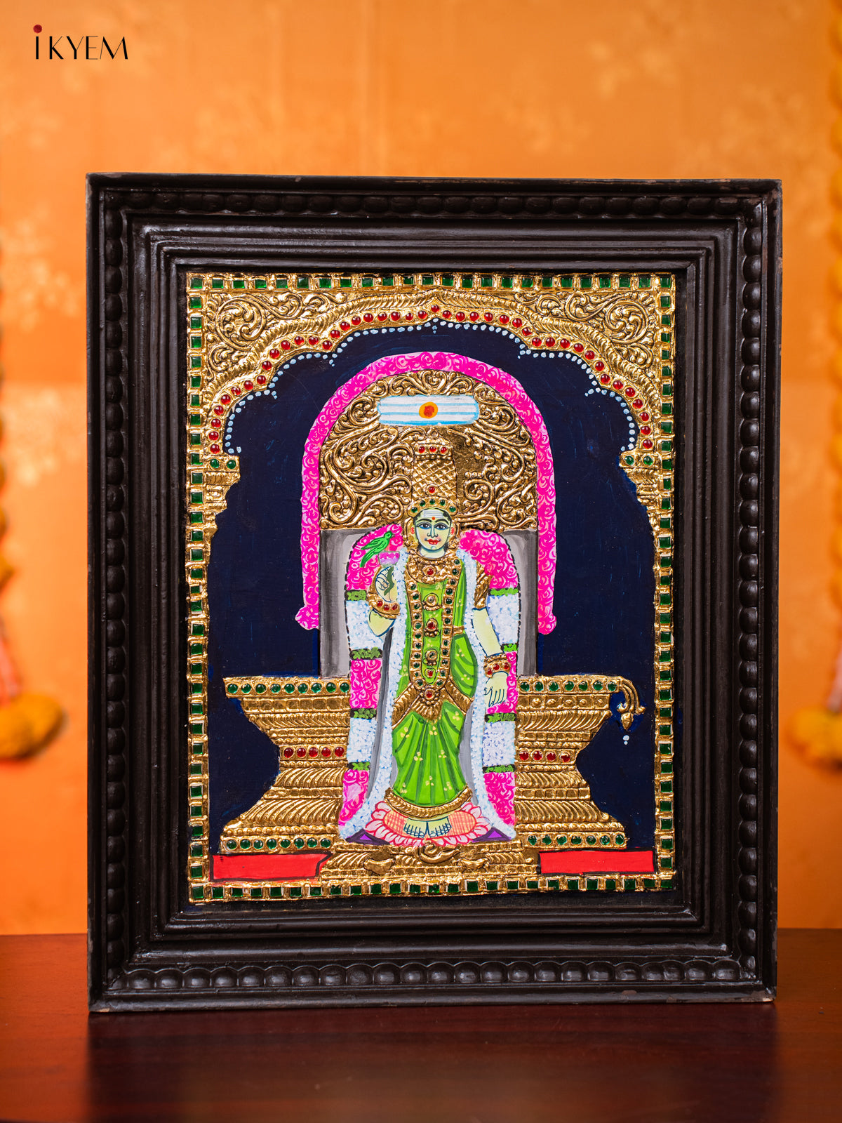 Beautiful Goddess Madurai Meenakshi Tanjore painting