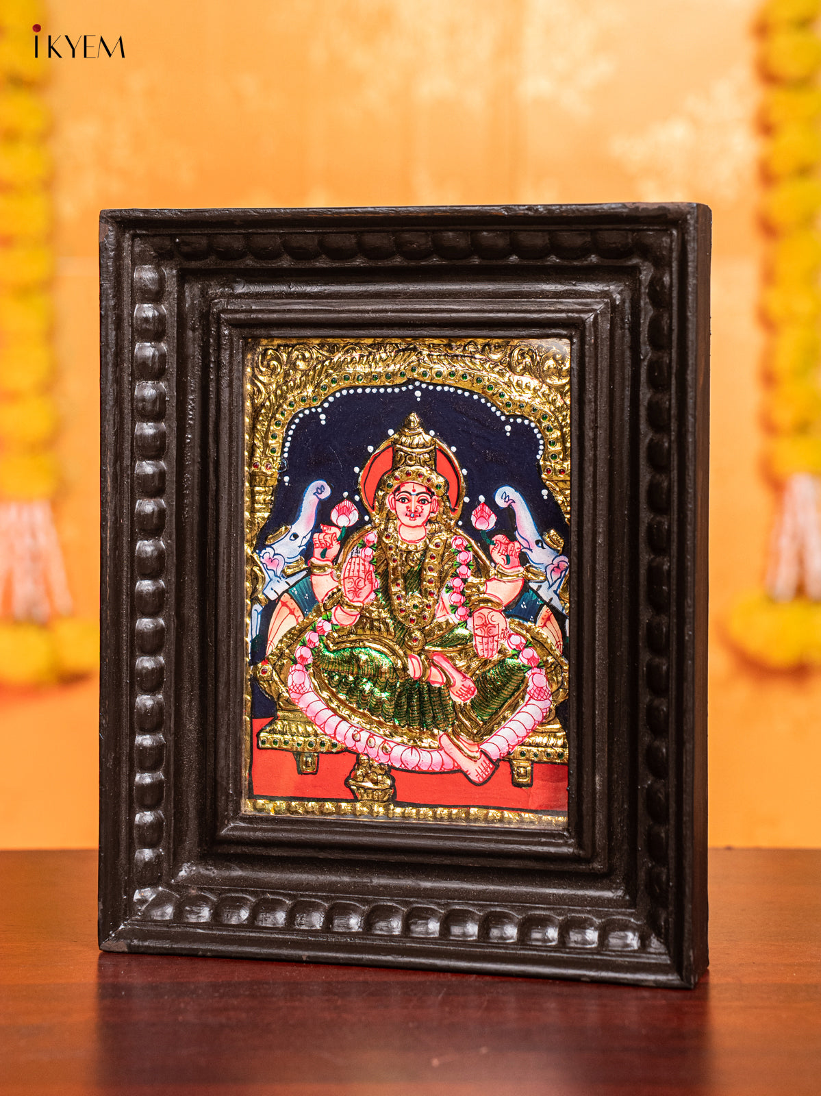 Elegant Gaja Lakshmi Tanjore Painting 3