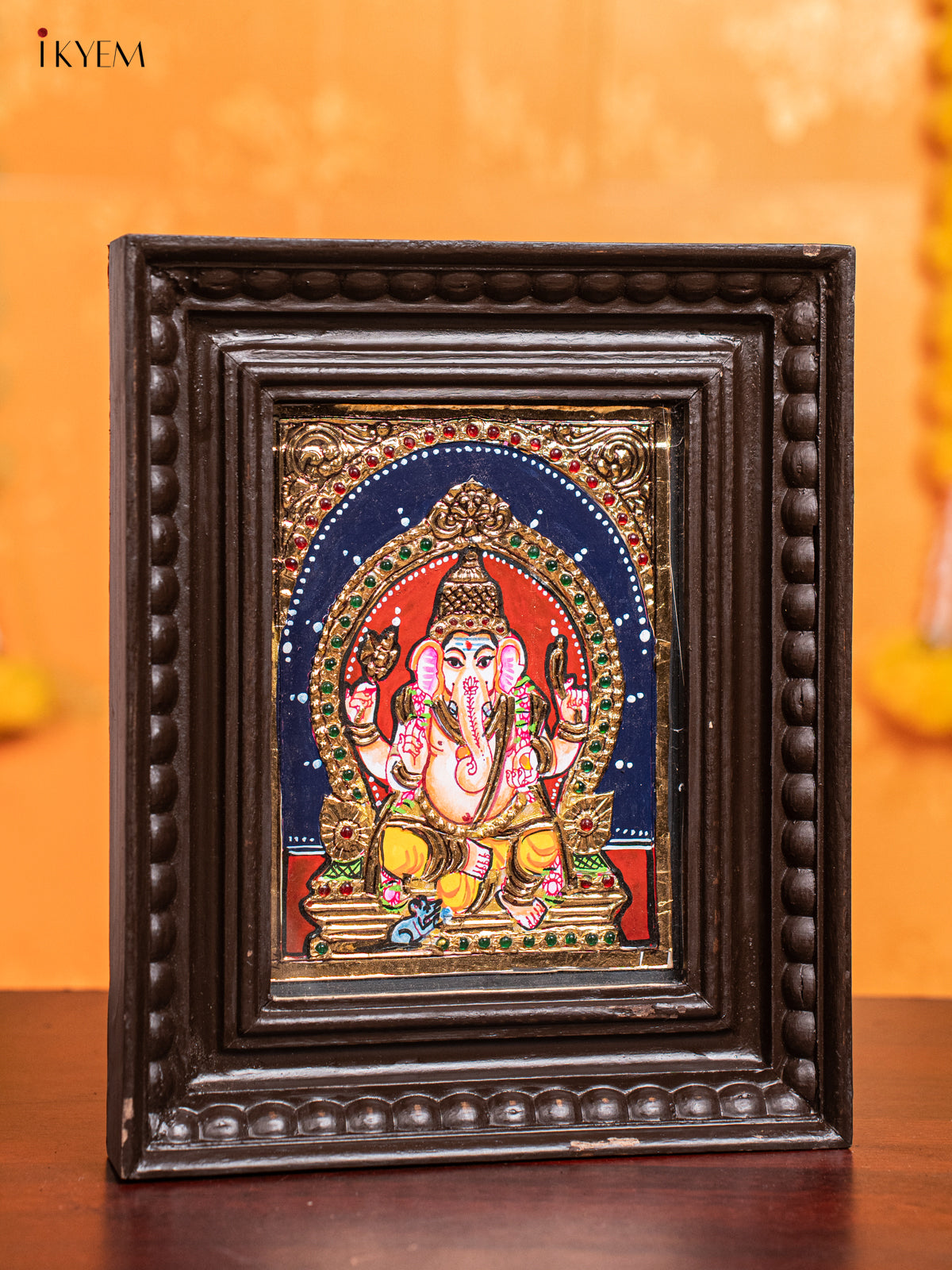 Ganesha Tanjore Painting (11x9 Inch) - KJ28129 -1