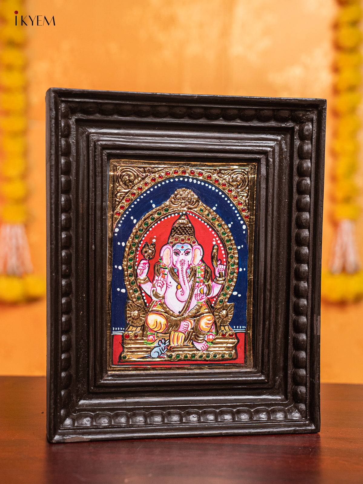 Ganesha Tanjore Painting (11x9 Inch) - KJ28130 -1