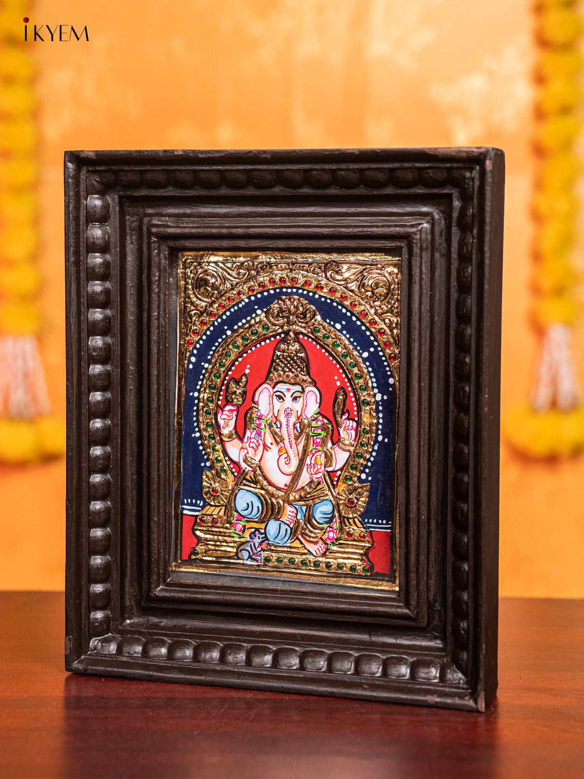 Ganesha Tanjore Painting (11x9 Inch) - KJ28135 -3