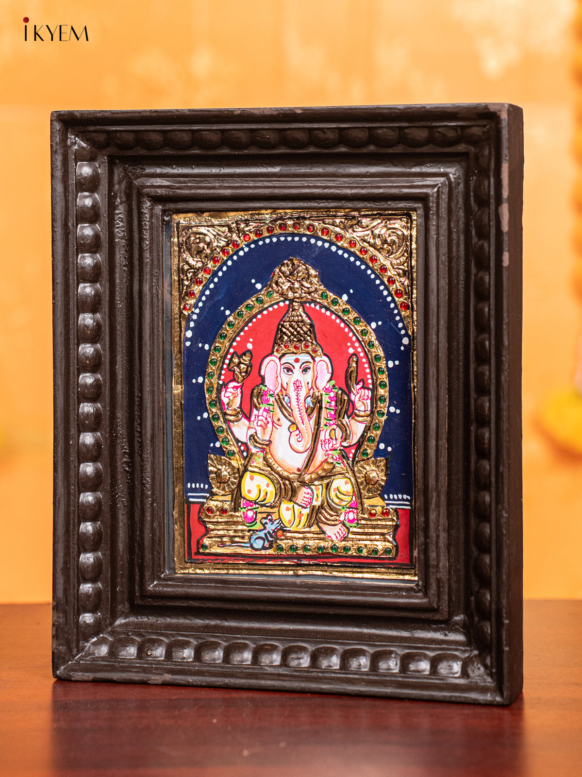 Ganesha Tanjore Painting (11x9 Inch) - KJ28137 -3