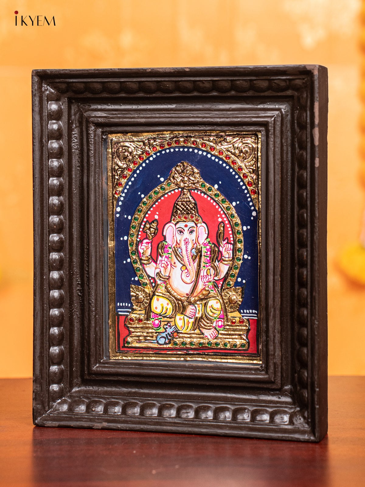 Ganesha Tanjore Painting (11x9 Inch) - KJ28137 -3