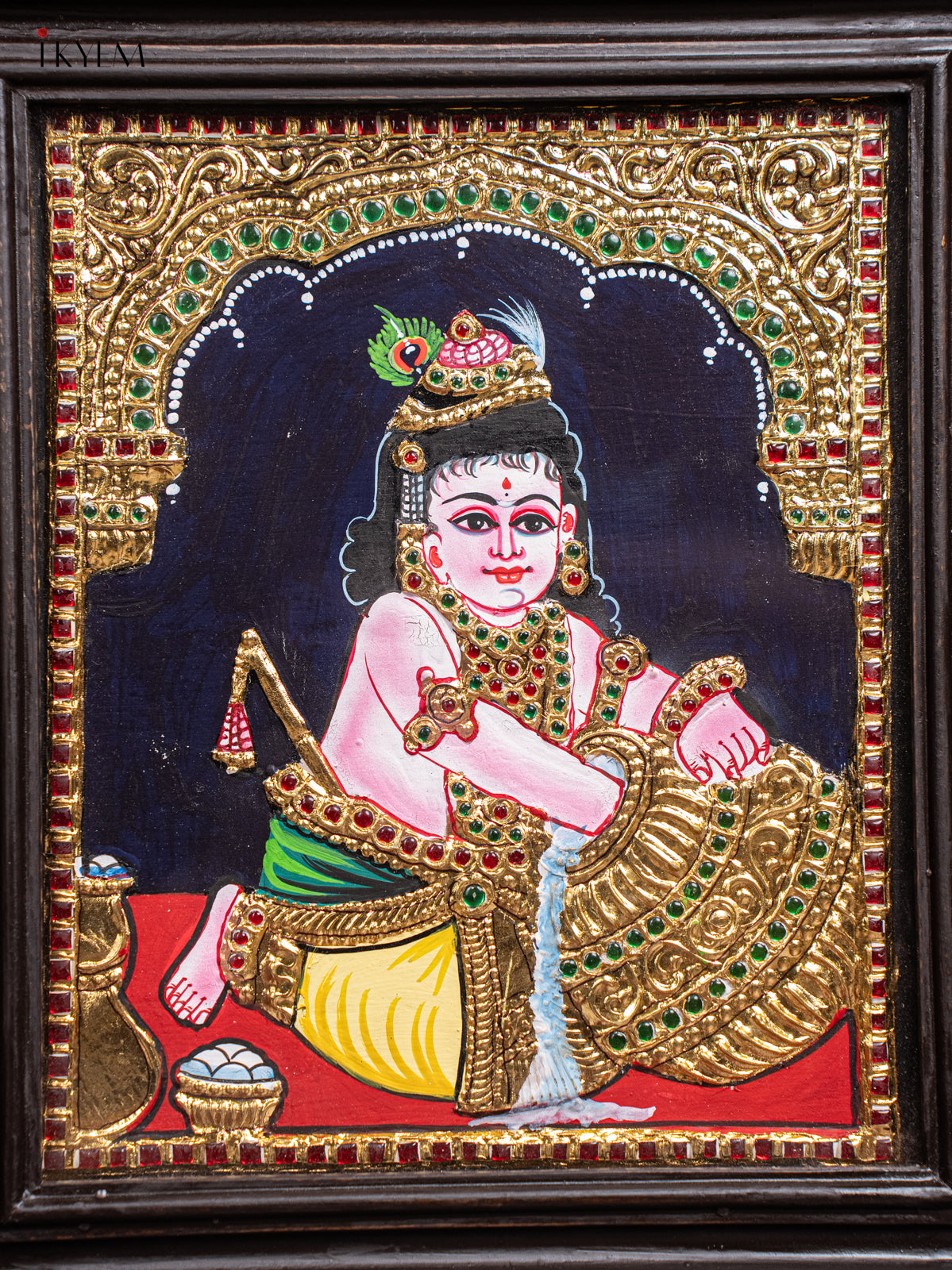 Butter Krishna Tanjore Painting 2