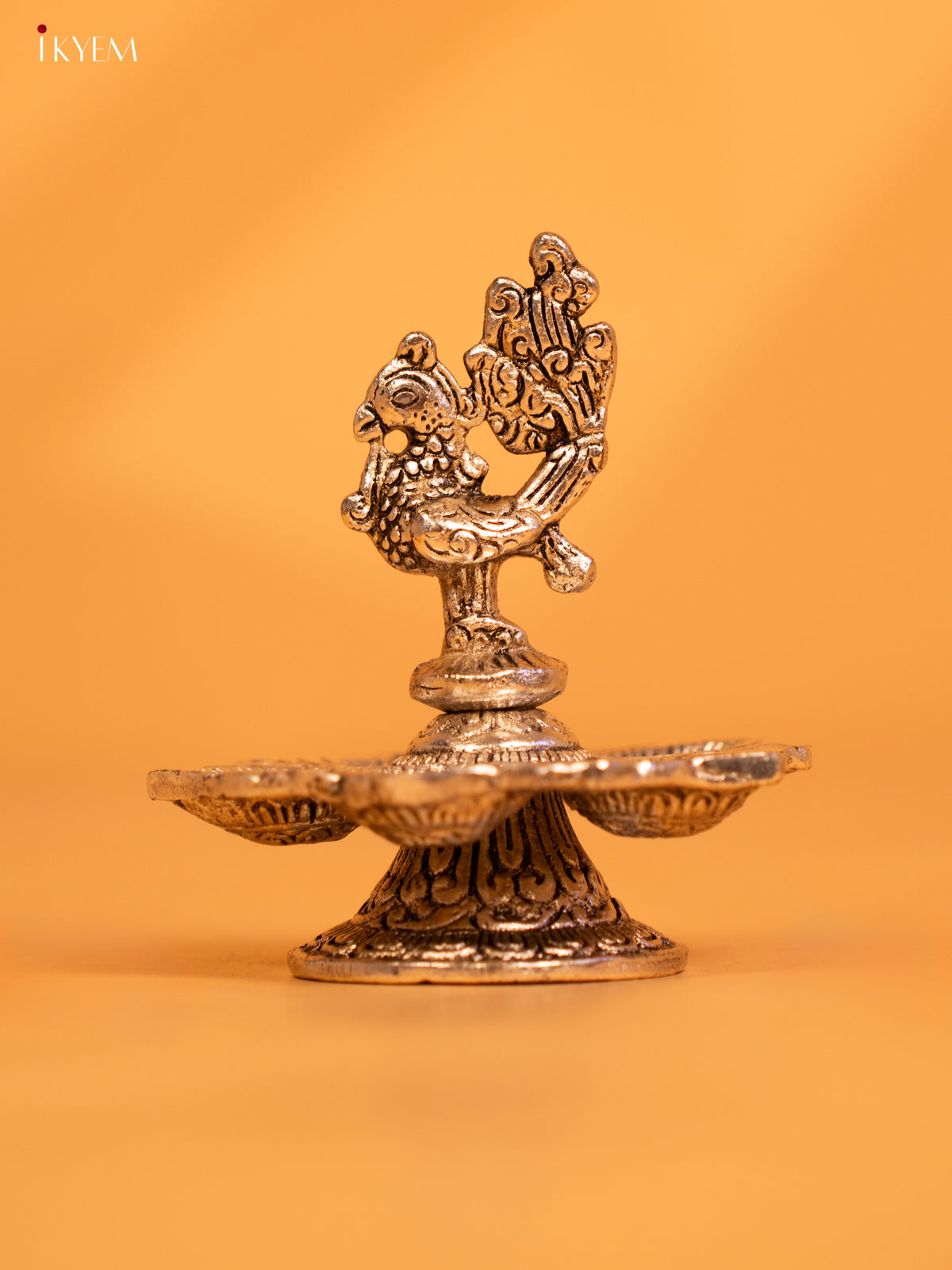Stunning Silver Annapakshi Five face Diya -4