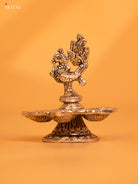 Stunning Silver Annapakshi Five face Diya -4