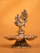 Stunning Silver Annapakshi Five face Diya -3