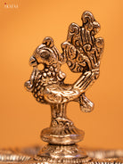 Stunning Silver Annapakshi Five face Diya -2