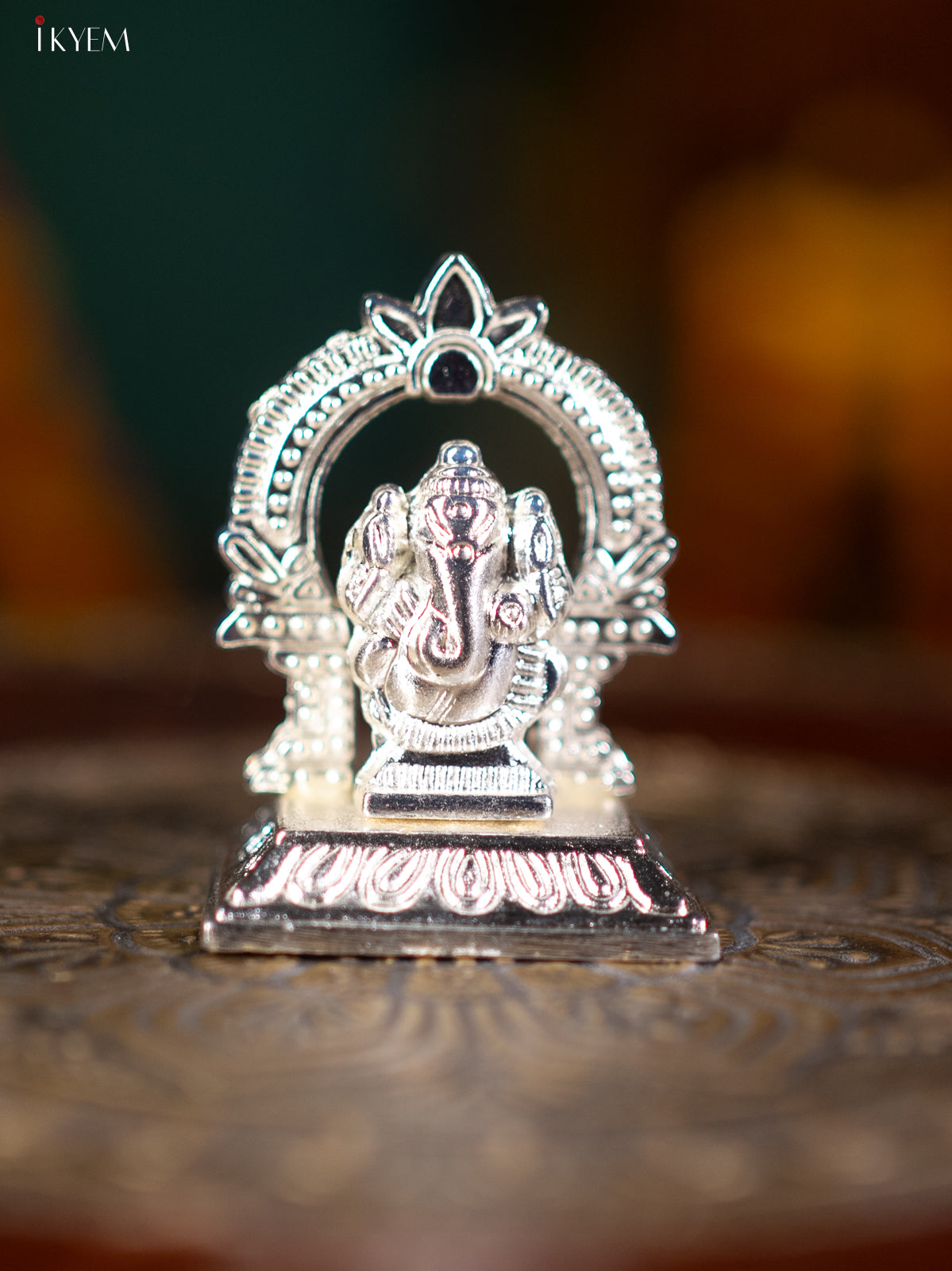 Silver Plated Ganesha Murti -1