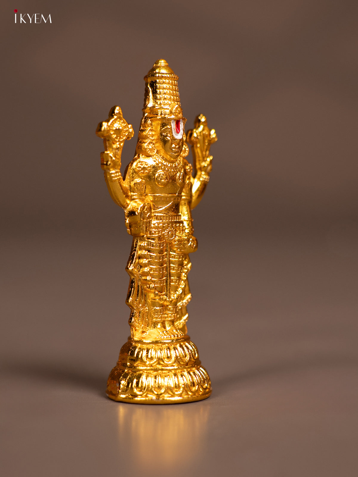 Opulent Gold Plated Tirupati Balaji Idol 2