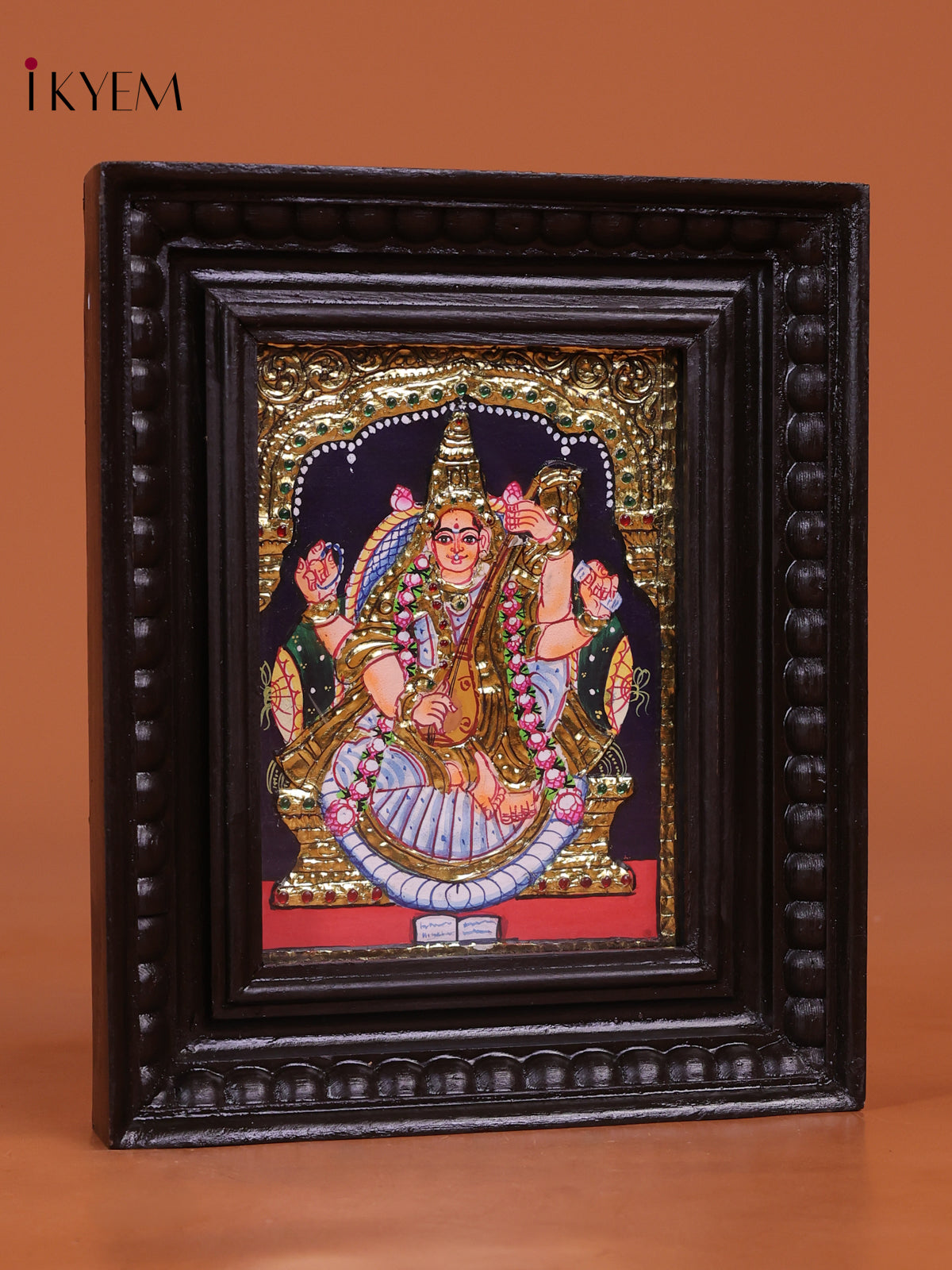 Sacred Goddess Saraswati Thanjavur Painting 1