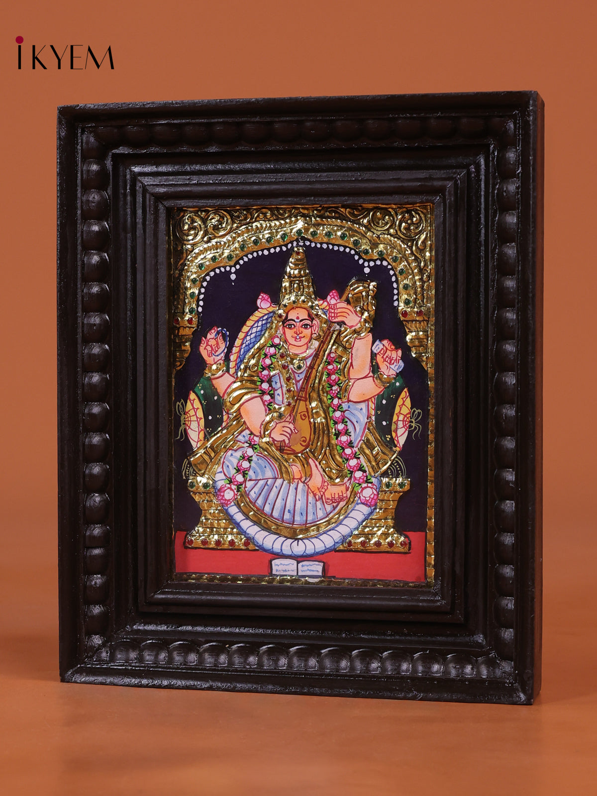 Sacred Goddess Saraswati Thanjavur Painting 2