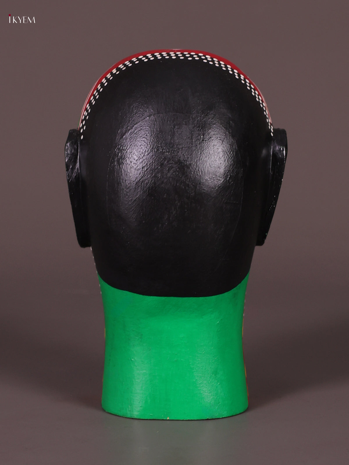 Striking Handcrafted Kathakali Wooden Face Bust Sculpture 2