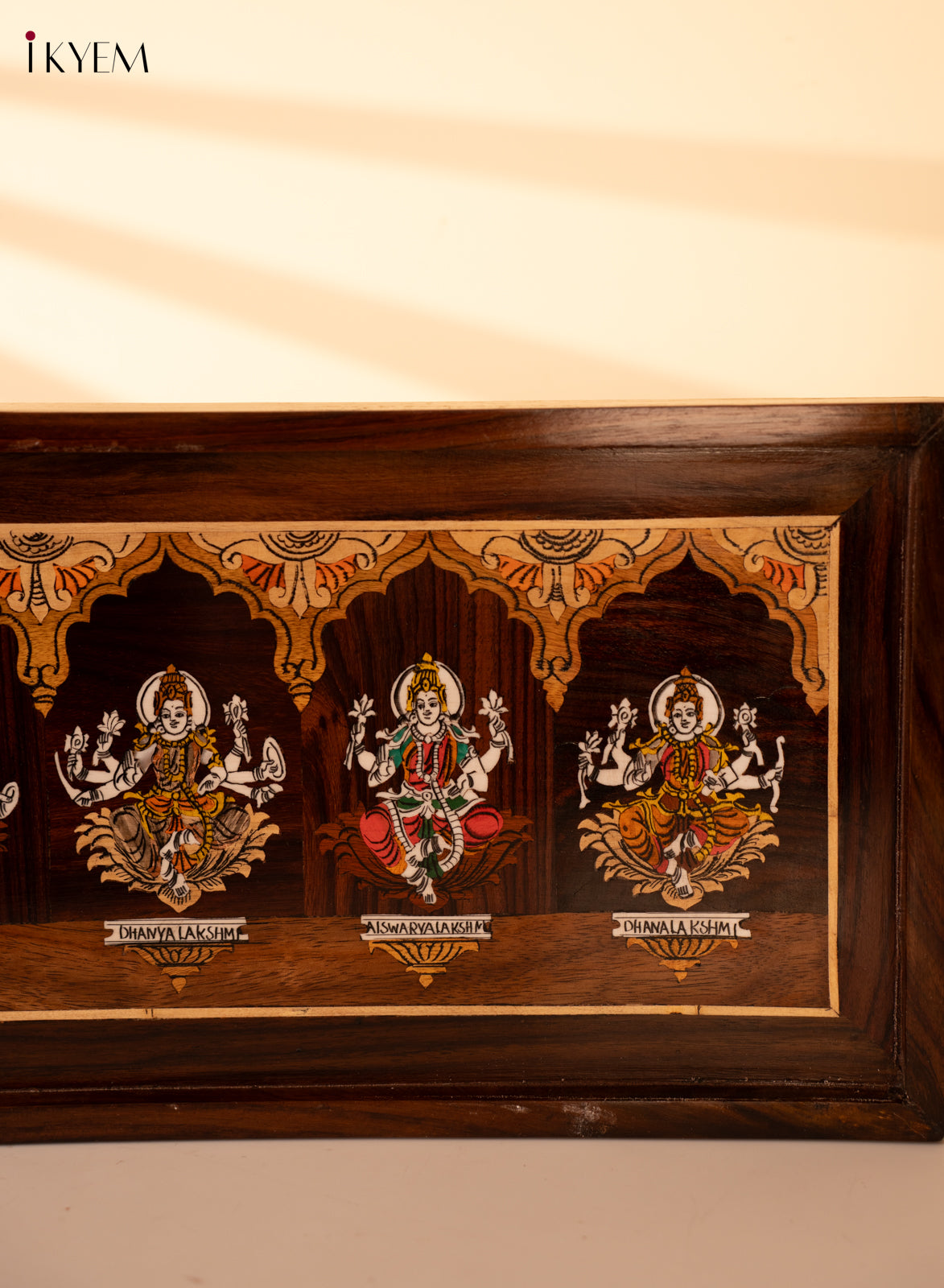 Stunning Ashtalakshmi Mysore Rosewood Inlay 3D Panel 4