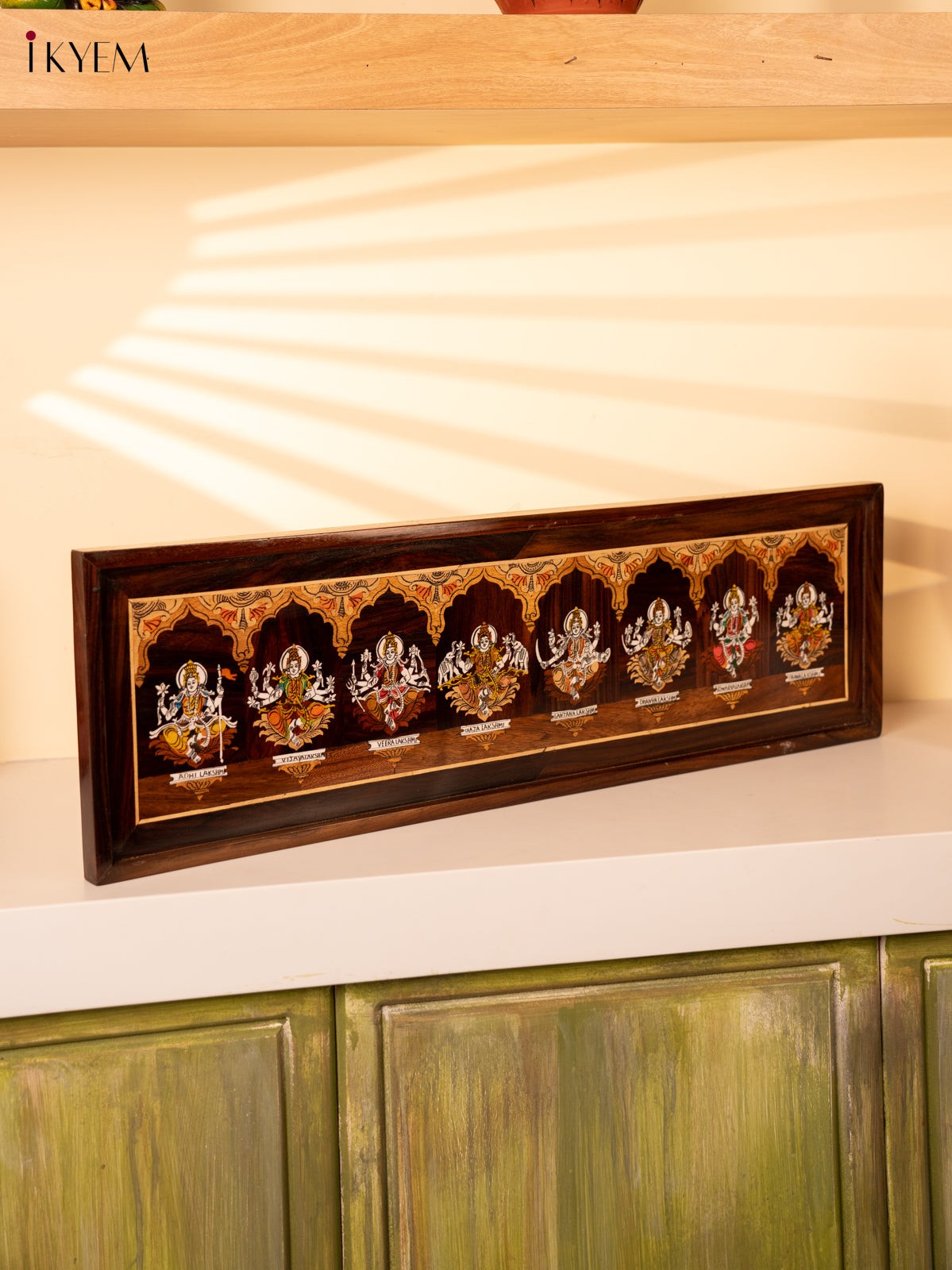 Stunning Ashtalakshmi Mysore Rosewood Inlay 3D Panel 5