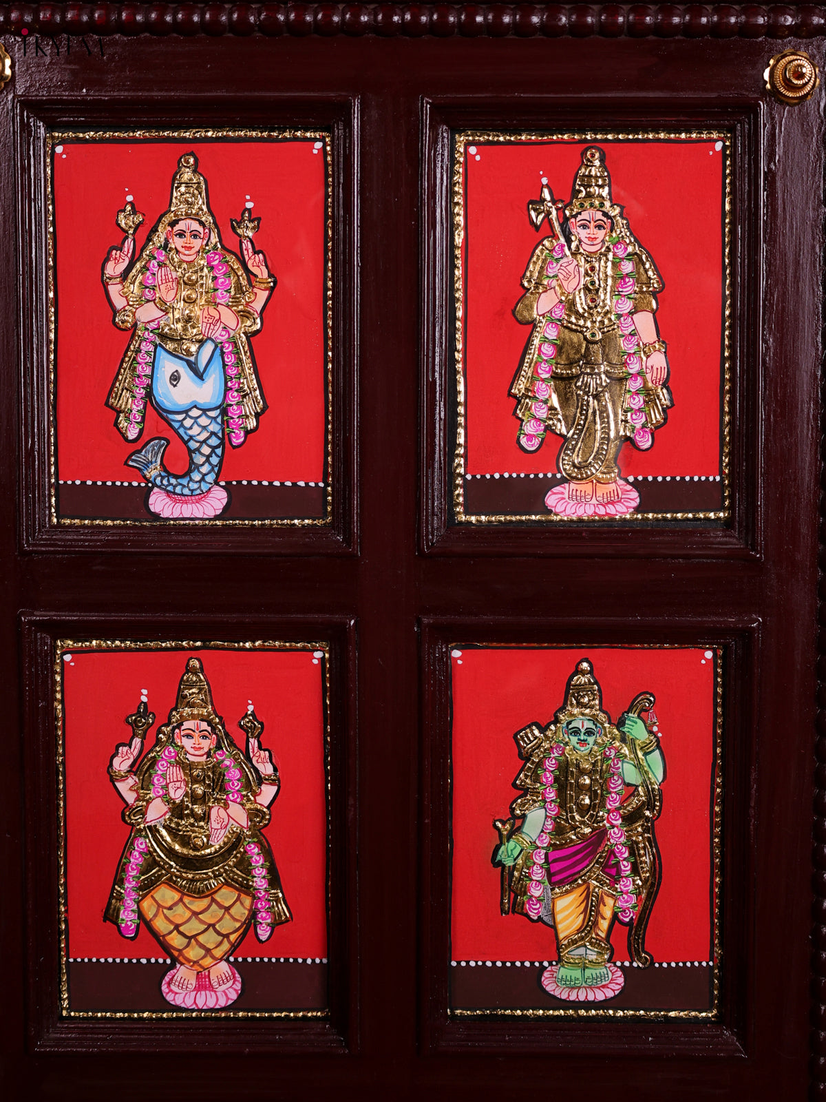 Timeless Dasavatharam Handmade Tanjore Painting 1