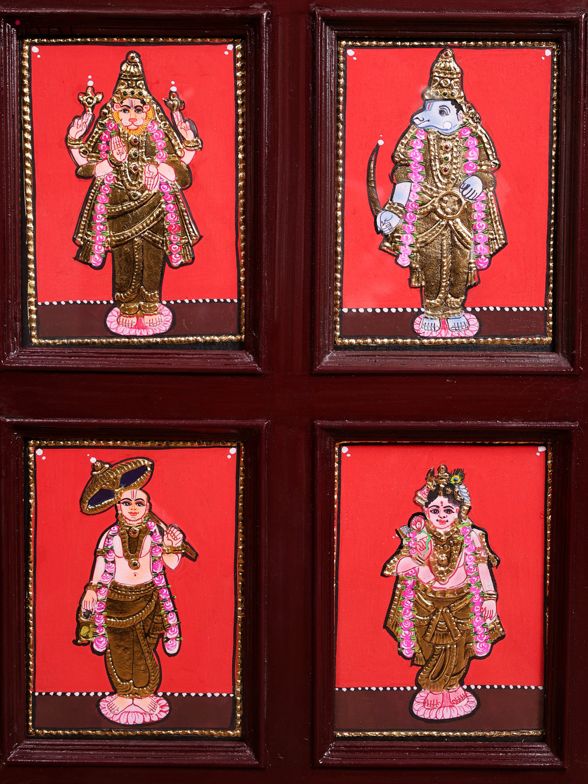 Timeless Dasavatharam Handmade Tanjore Painting 3