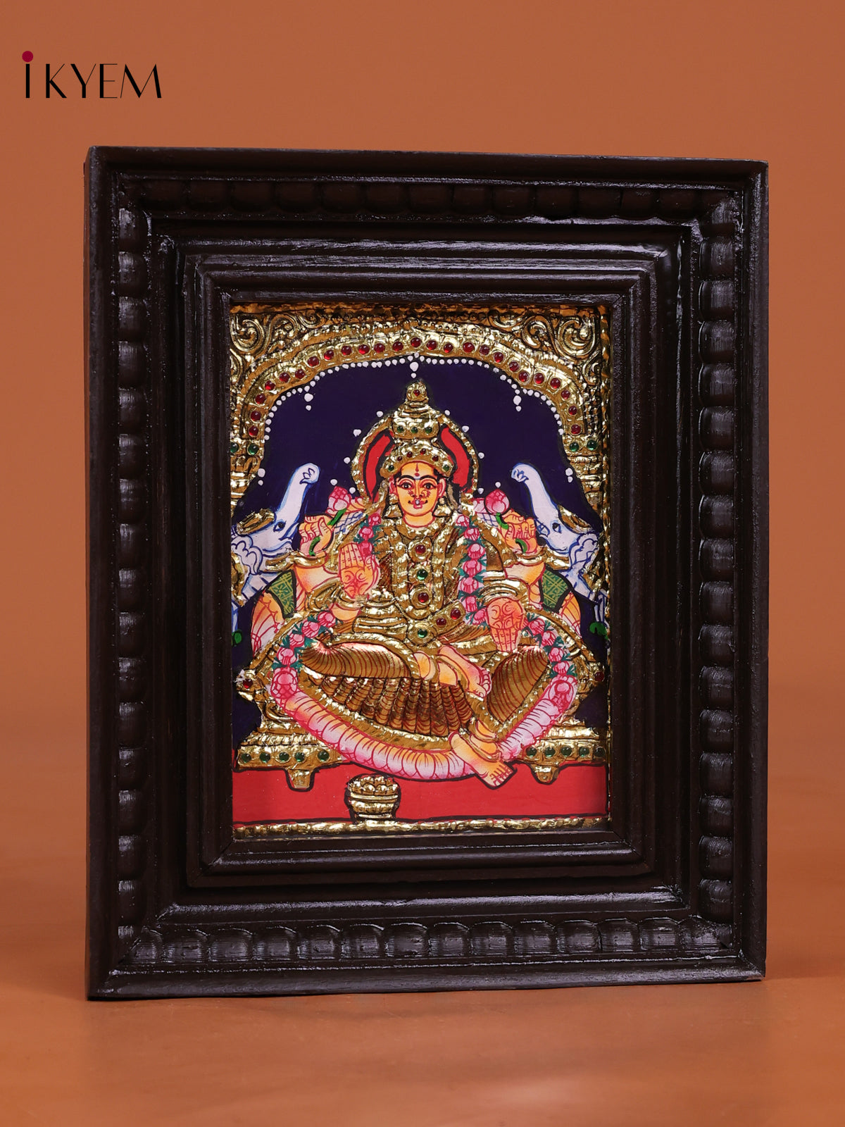 Traditional Goddess Gajalakshmi Tanjore Painting 1