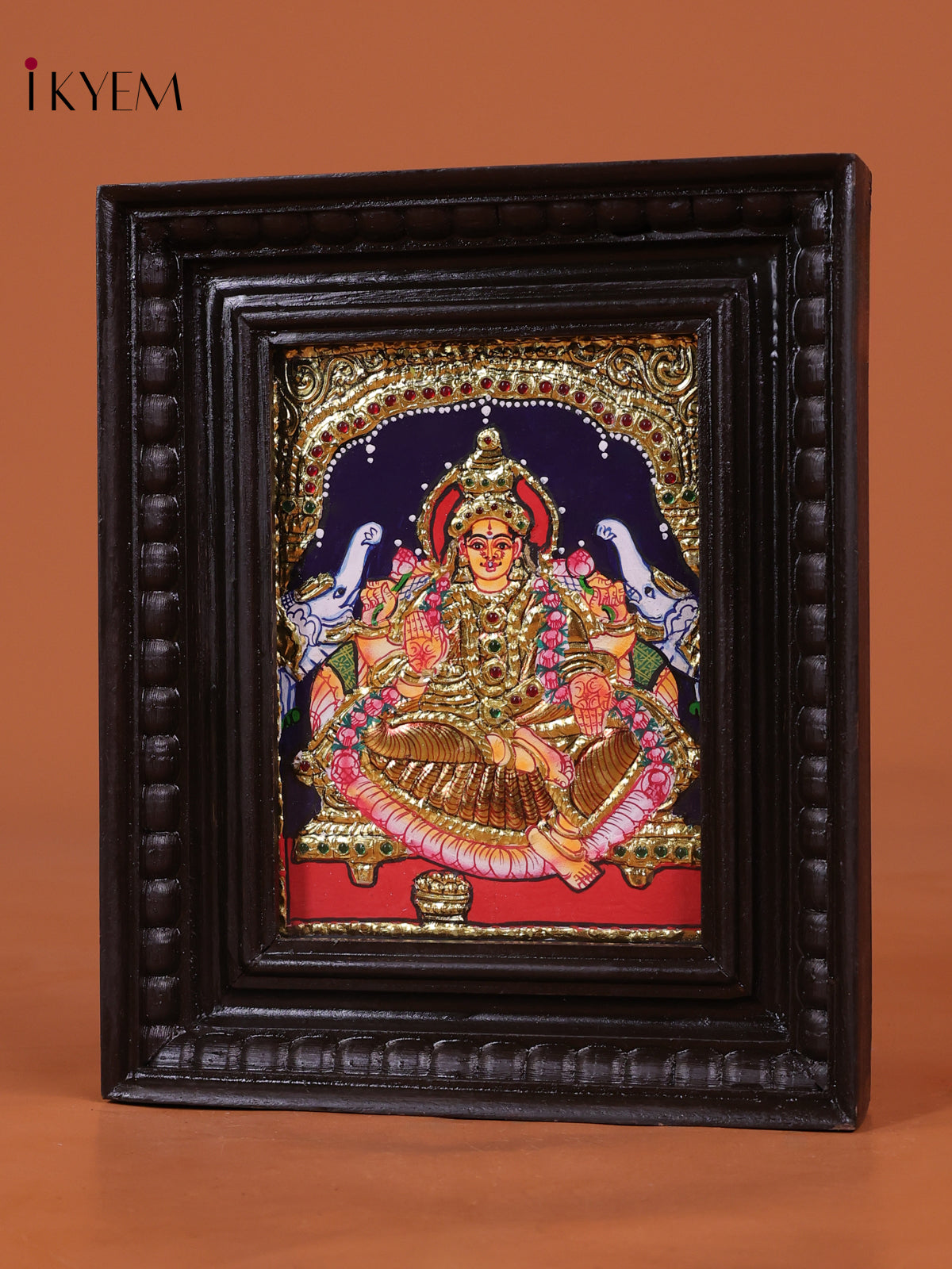 Traditional Goddess Gajalakshmi Tanjore Painting 2