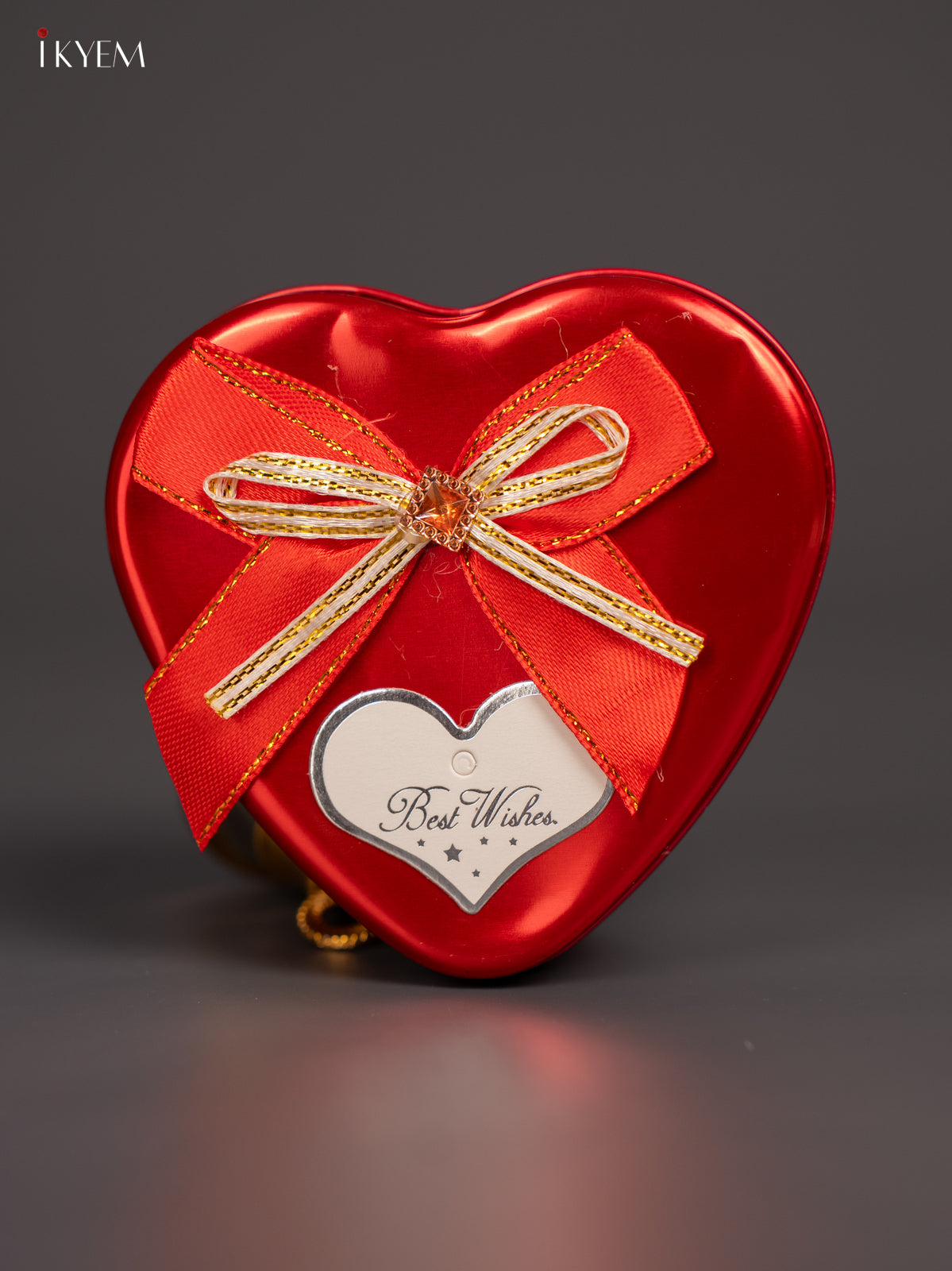 Unique Heart Shaped Red Tin Box - (3.5×3.5) Inch 2