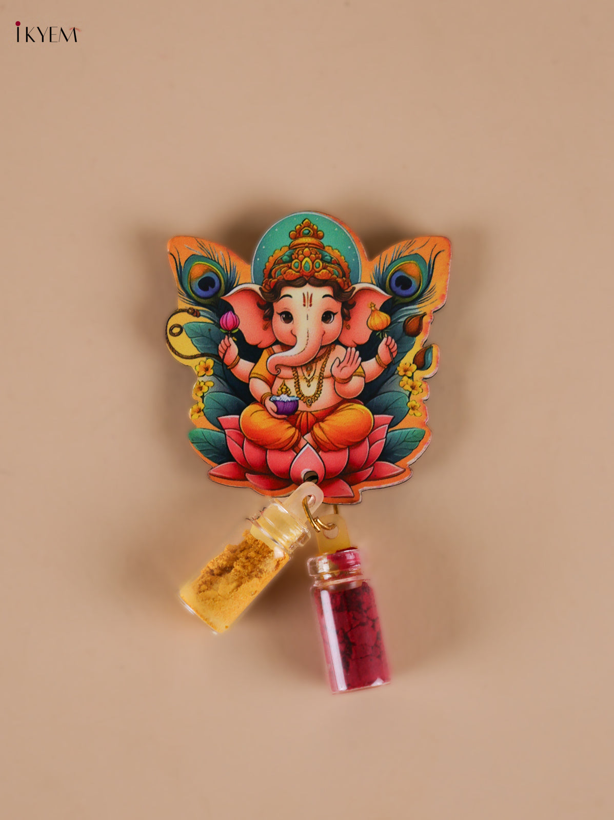 Unique Lord Ganesha Printed Haldi Kumkum Set