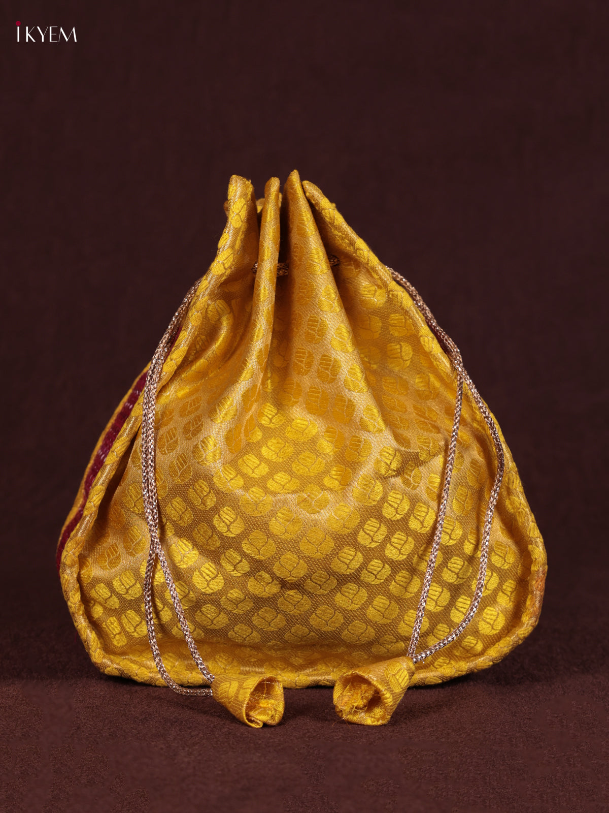 Vibrant Korai Potli Bag In Yellow & Red 1