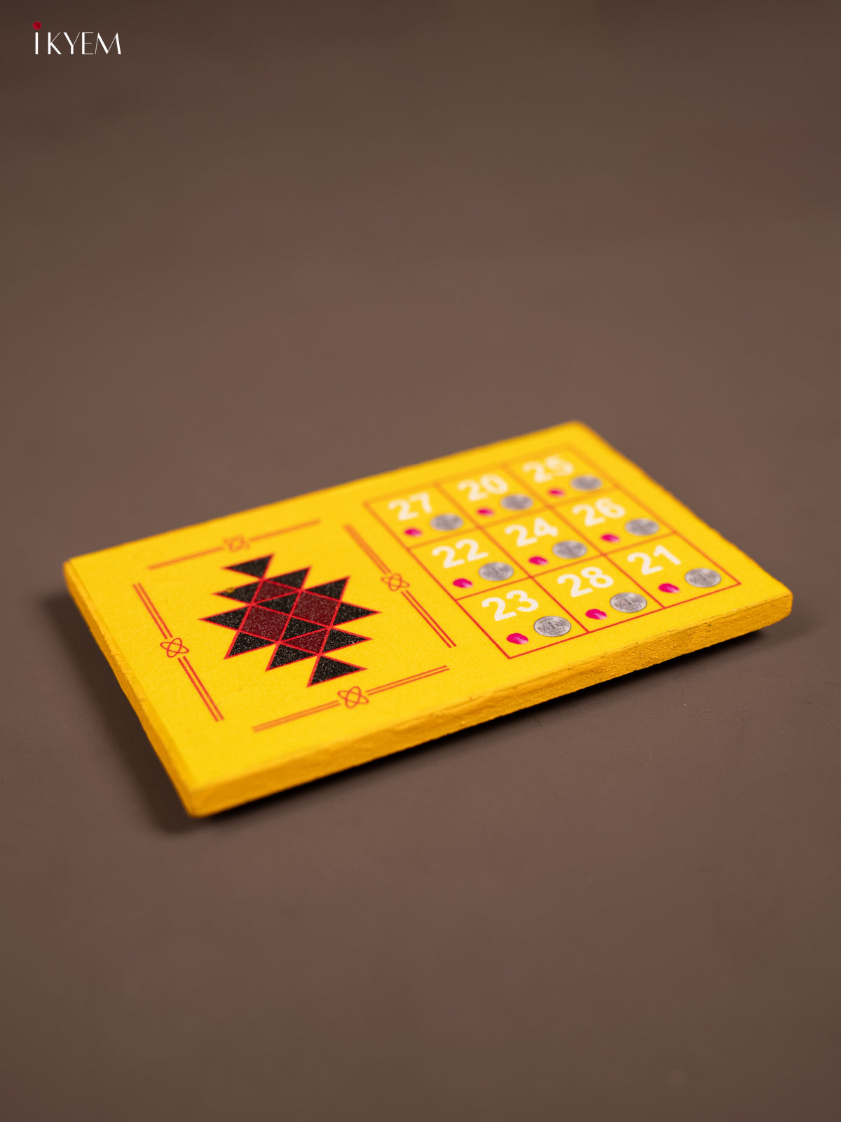 Yellow Manai With Kubera Yantra & Kubera Kolam Print