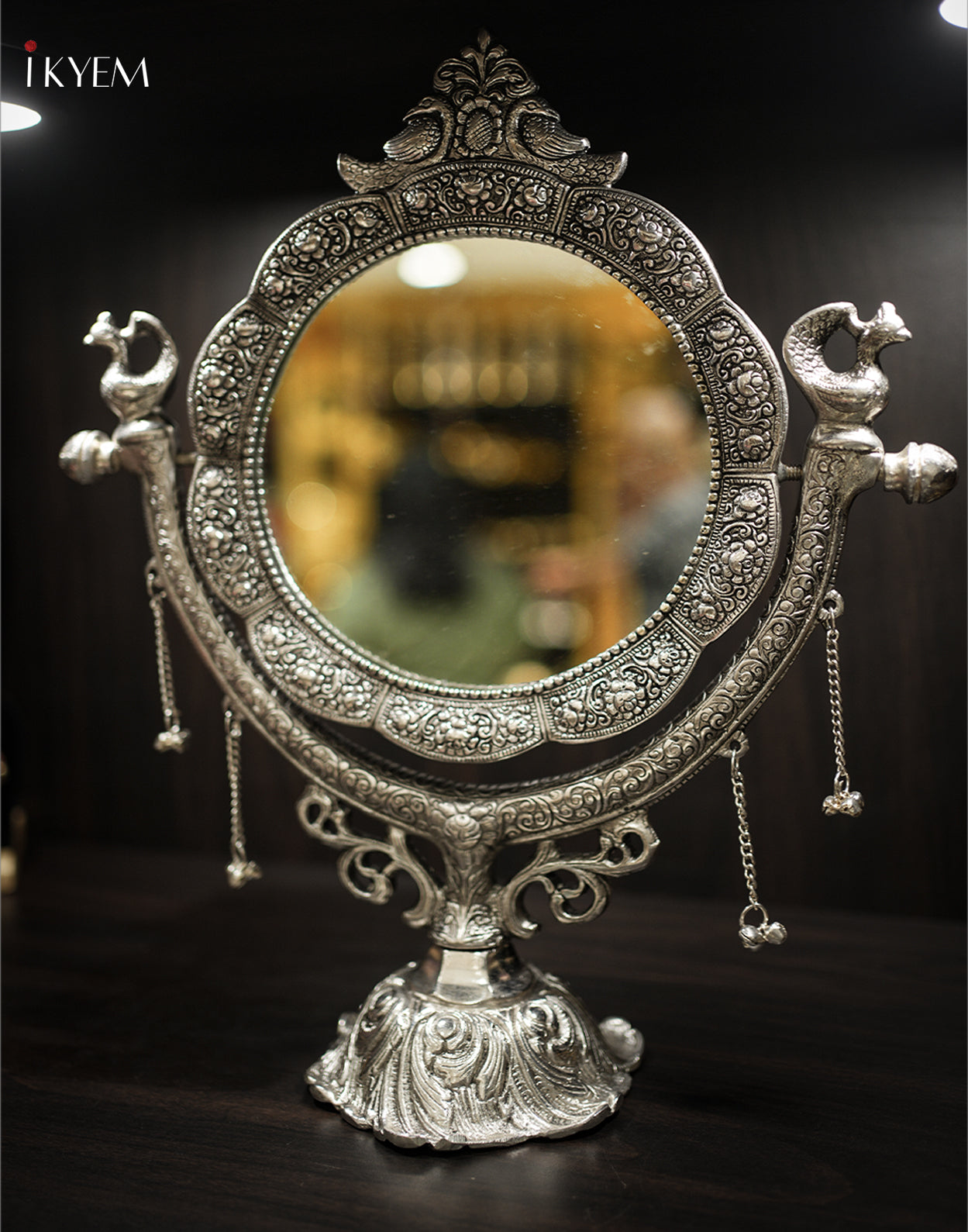 Silver Hand Crafted Table Mirror