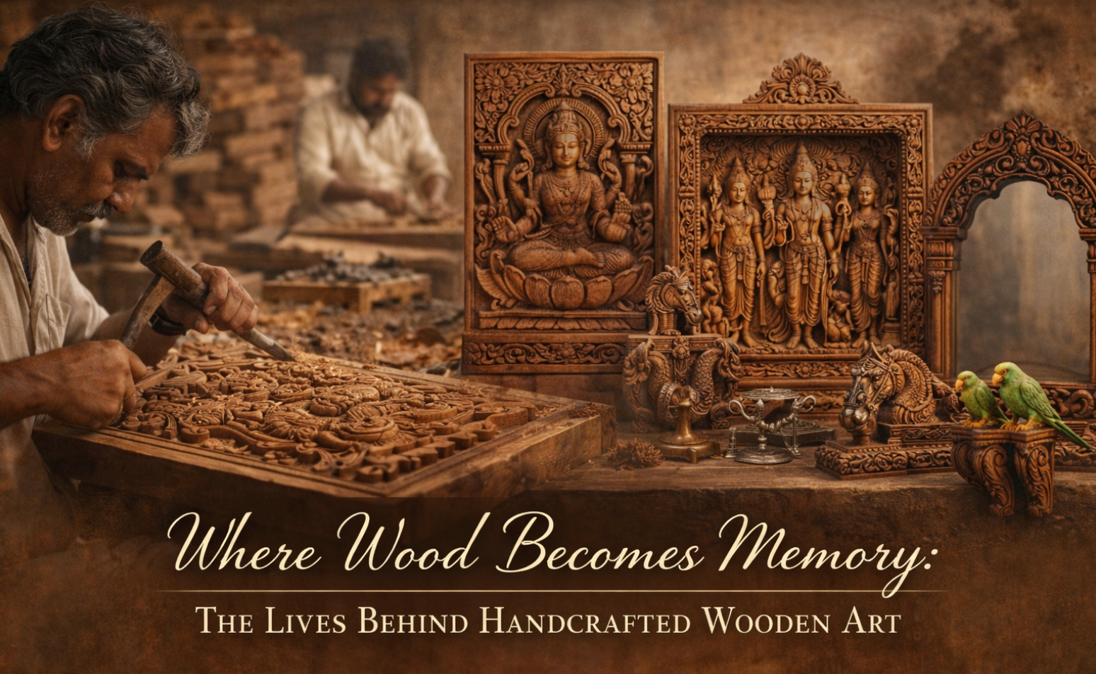 Where Wood Becomes Memory: The Lives Behind Handcrafted Wooden Art