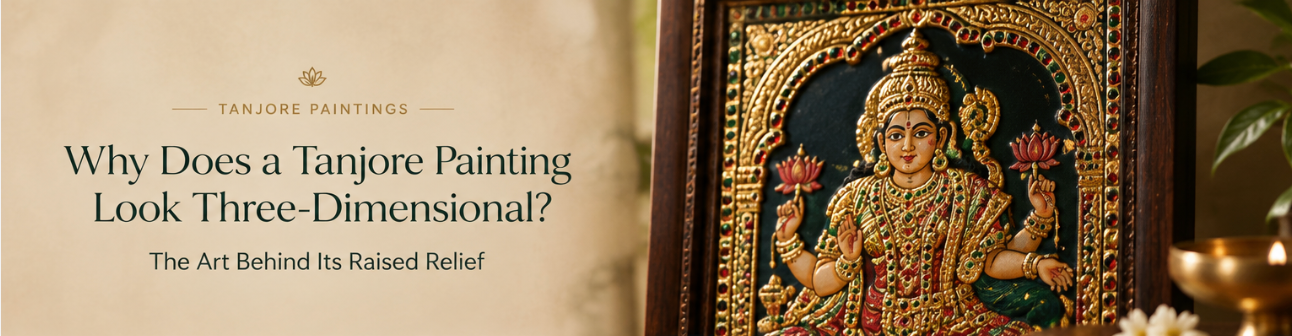 Why Does a Tanjore Painting Look Three-Dimensional? The Art Behind Its Raised Relief