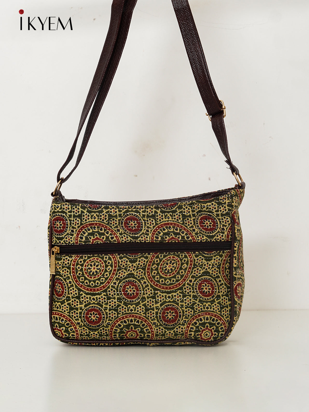Green - Ajrakh Handbag