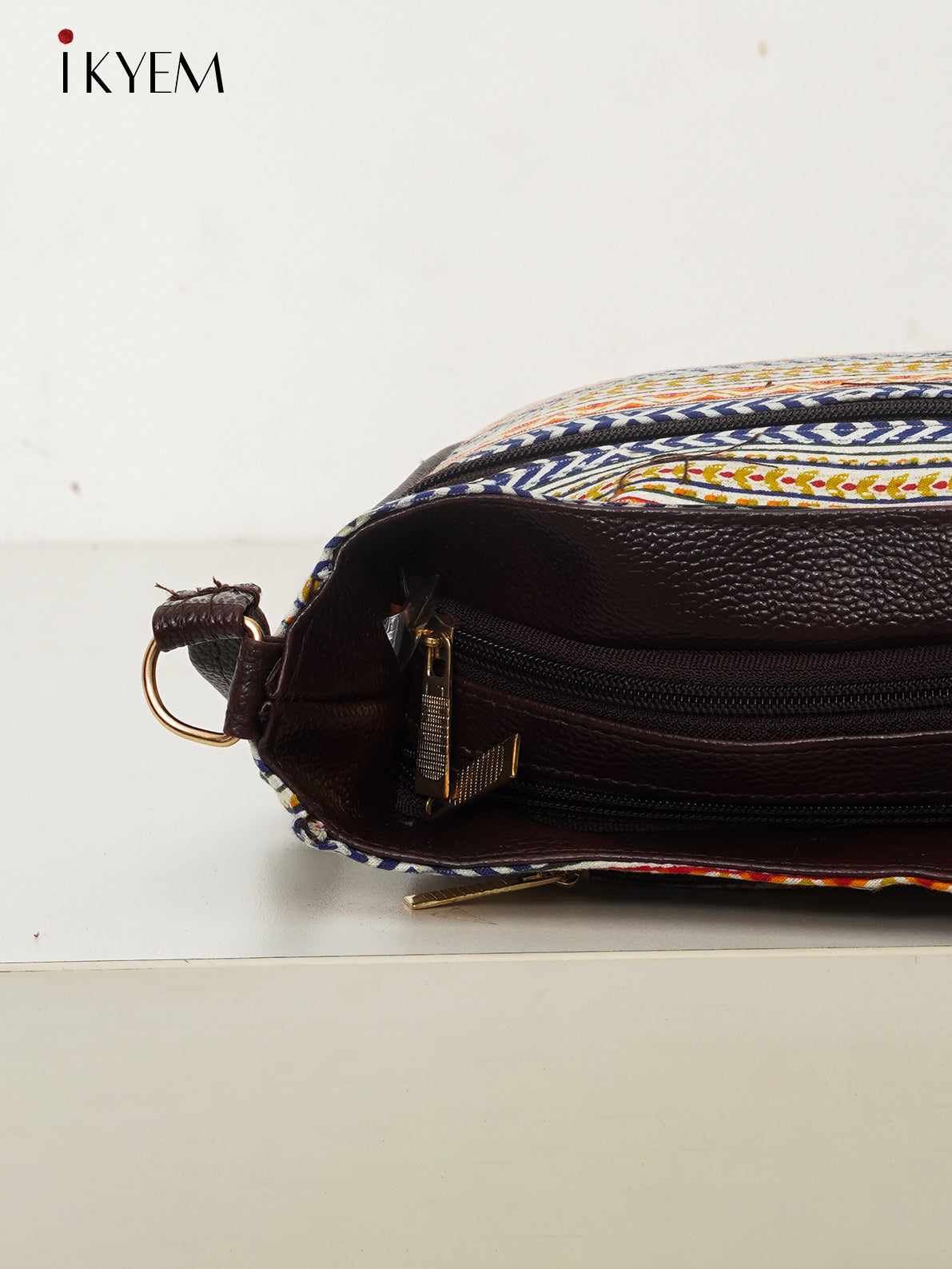 Cream & Brown - Ajrakh Handbag