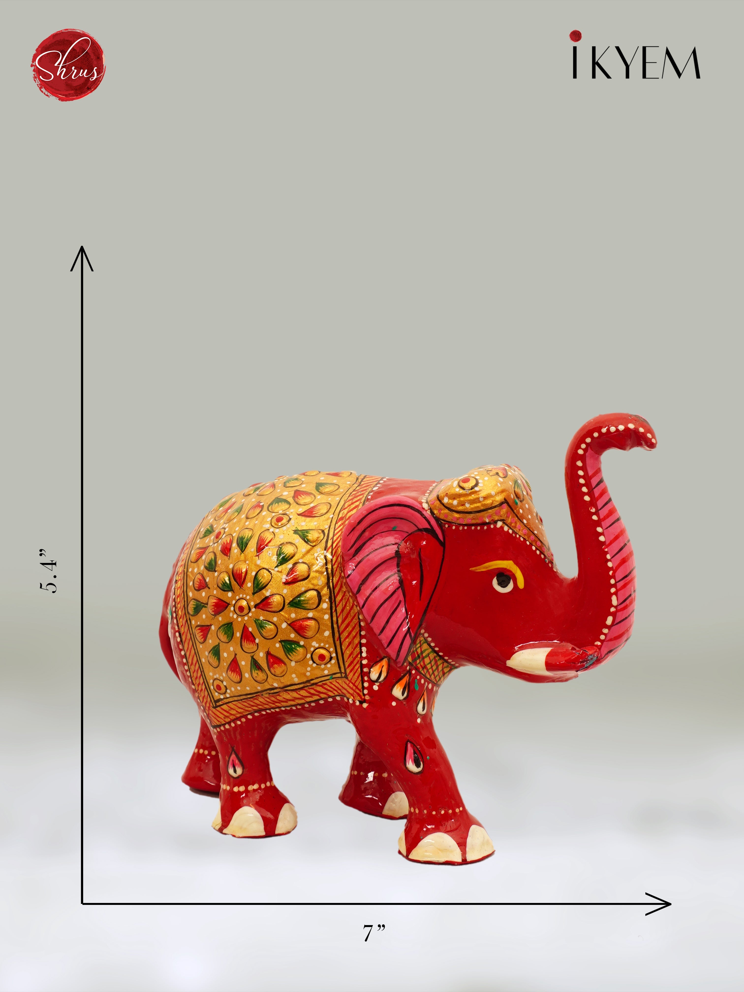 Meenakari Elephant Idol