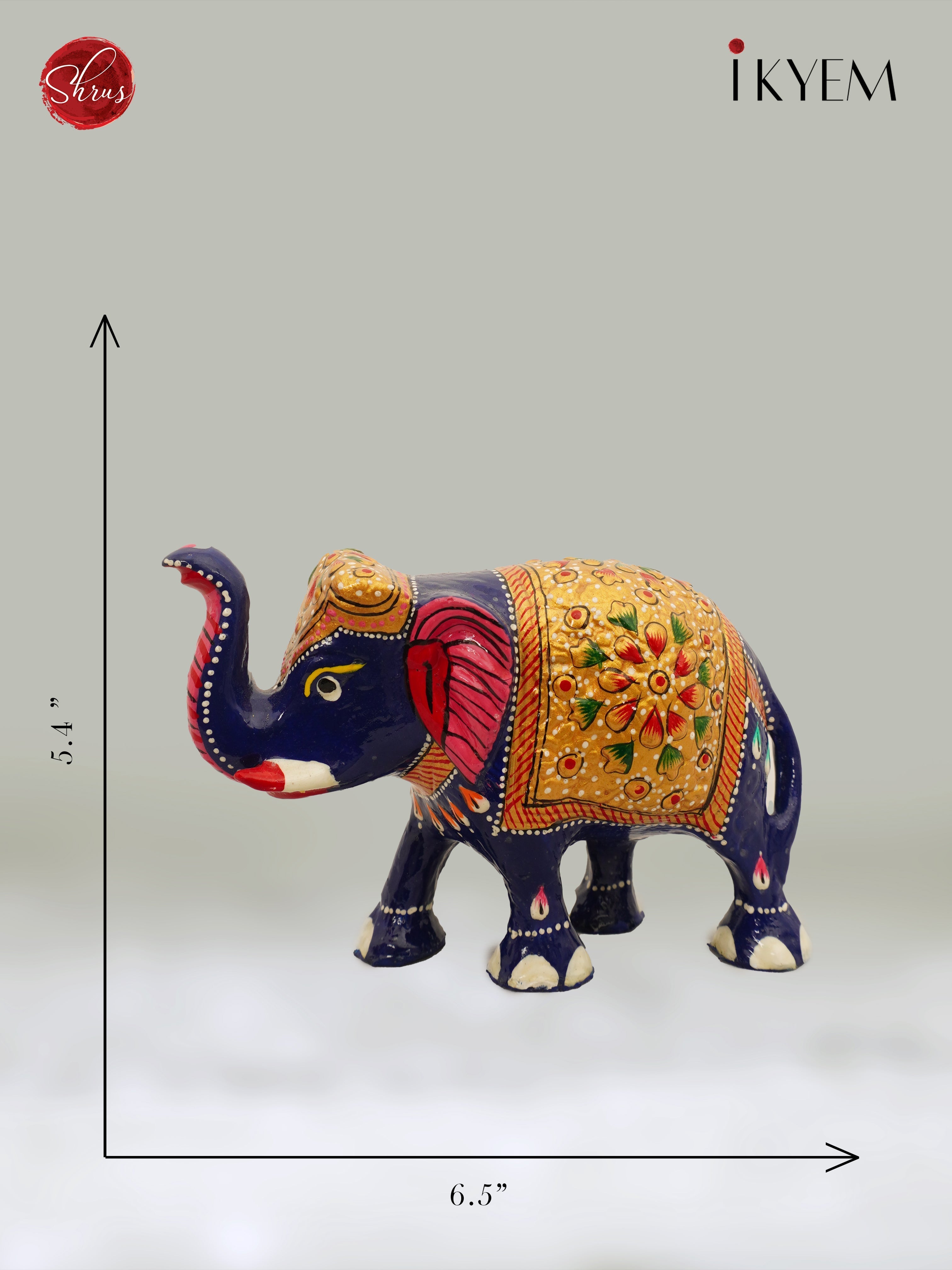 Meenakari Wooden Elephant