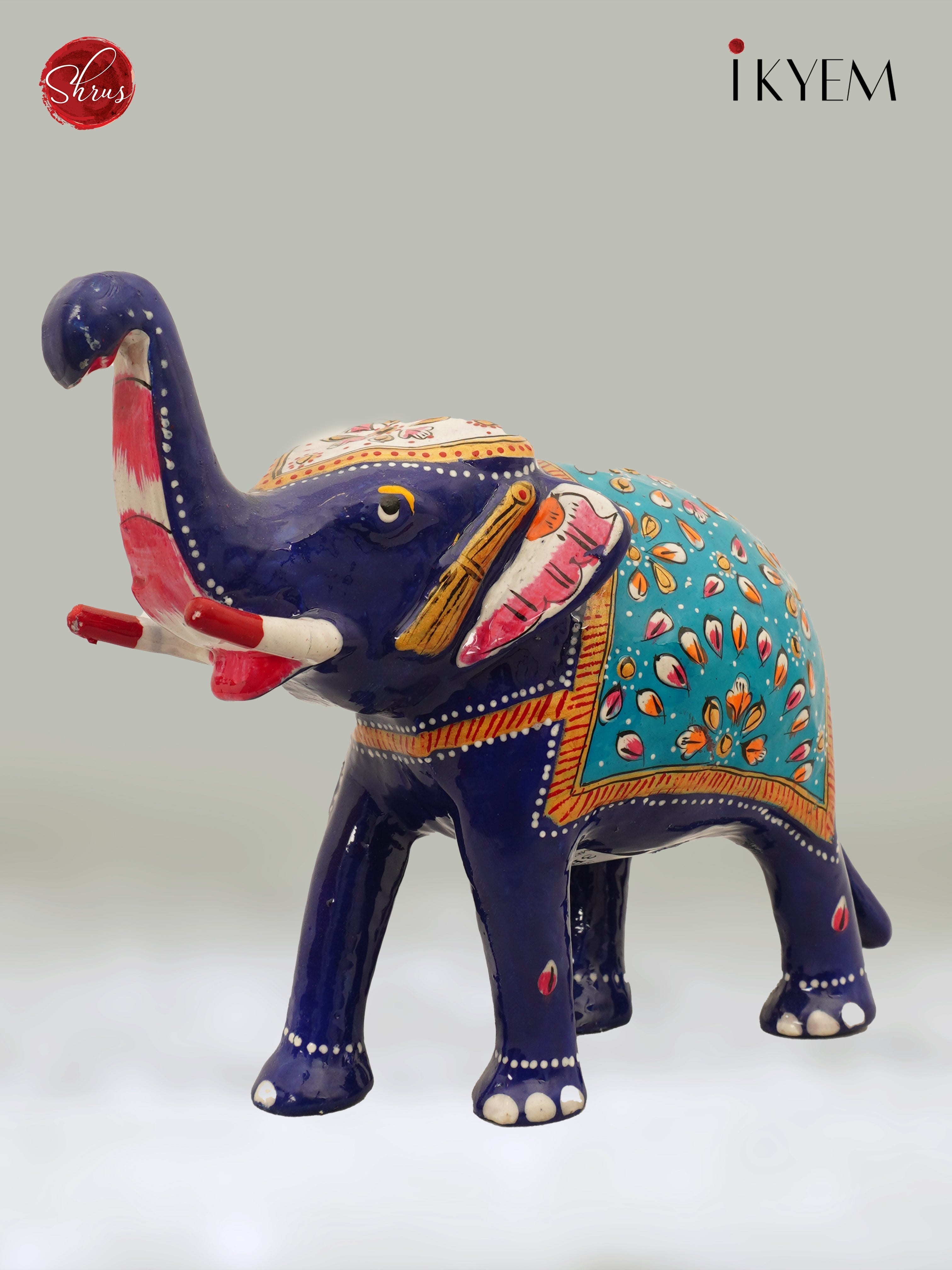 Meenakari Wooden Elephant